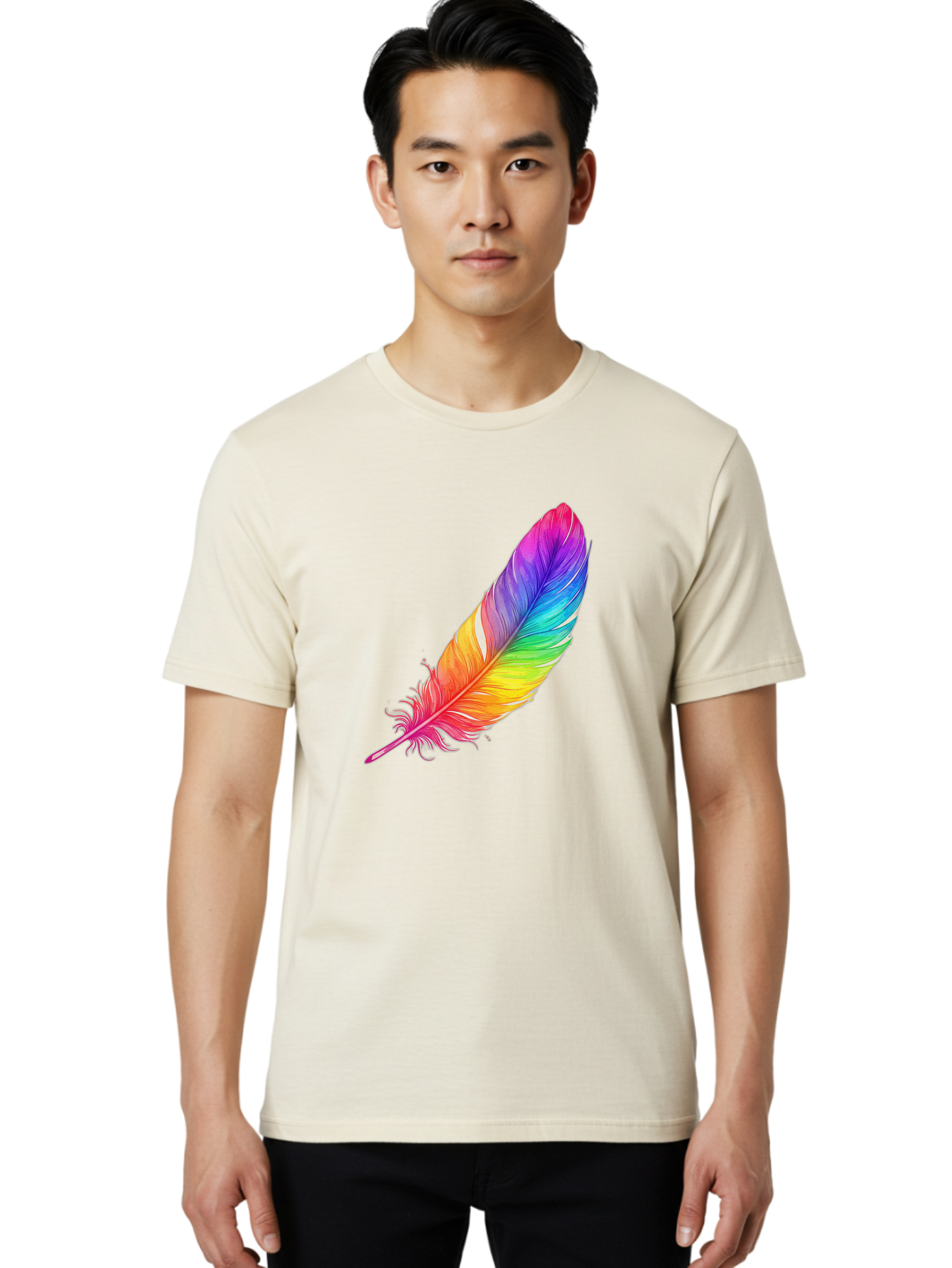 Rainbow-Feather-11 Men'S Graphic Tee, 100% Cotton, Comfortable Casual Summer Wear, Machine Washable, Vintage Camera, Old Camera, Antique Camera, Black Camera, Classic Photography, Photography Equipment, Nostalgic Device, Film Camera, Baj219 17