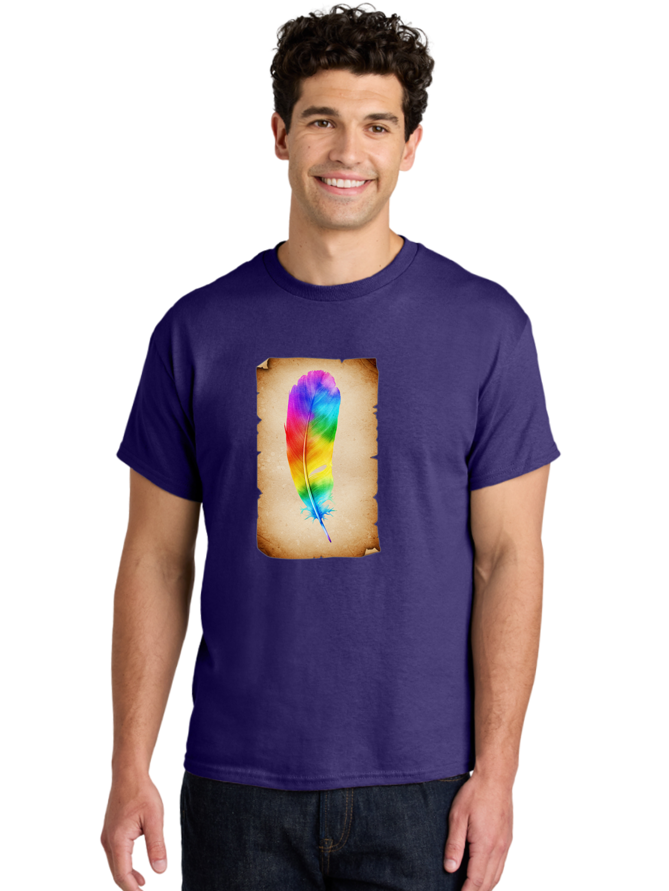Rainbow-Feather-12 Men'S Graphic Tee, 100% Cotton, Comfortable Casual Summer Wear, Machine Washable, Vintage Camera, Old Camera, Antique Camera, Black Camera, Classic Photography, Photography Equipment, Nostalgic Device, Film Camera, Baj220 25