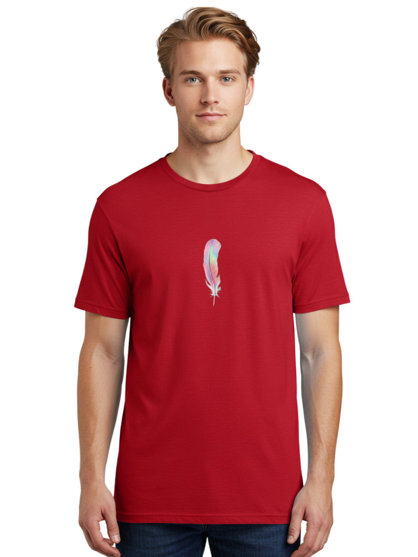 Rainbow-Feather-16 Men'S Graphic Tee, 100% Cotton, Comfortable Casual Summer Wear, Machine Washable, Vintage Camera, Old Camera, Antique Camera, Black Camera, Classic Photography, Photography Equipment, Nostalgic Device, Film Camera, Baj224 25