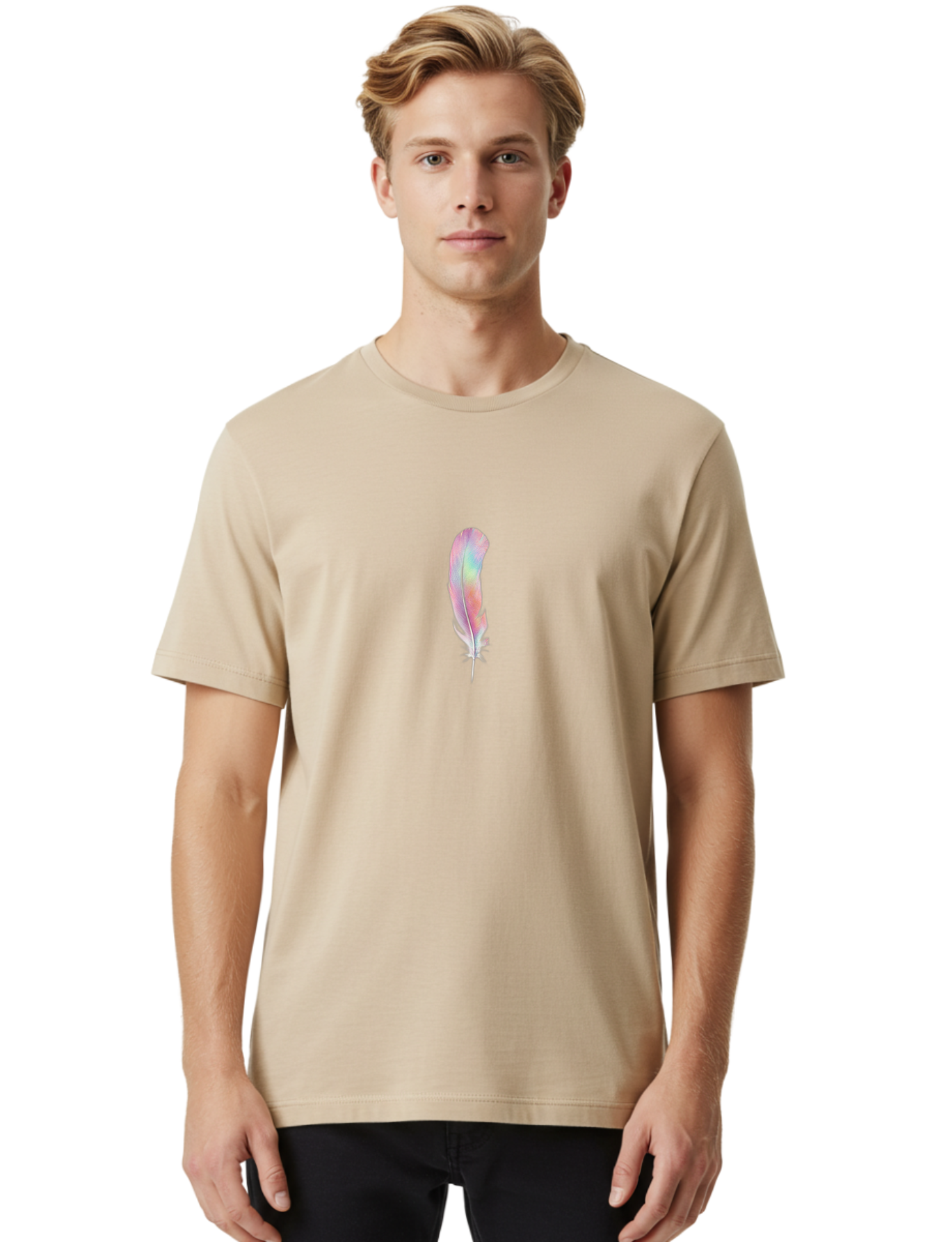 Rainbow-Feather-16 Men'S Graphic Tee, 100% Cotton, Comfortable Casual Summer Wear, Machine Washable, Vintage Camera, Old Camera, Antique Camera, Black Camera, Classic Photography, Photography Equipment, Nostalgic Device, Film Camera, Baj224 22
