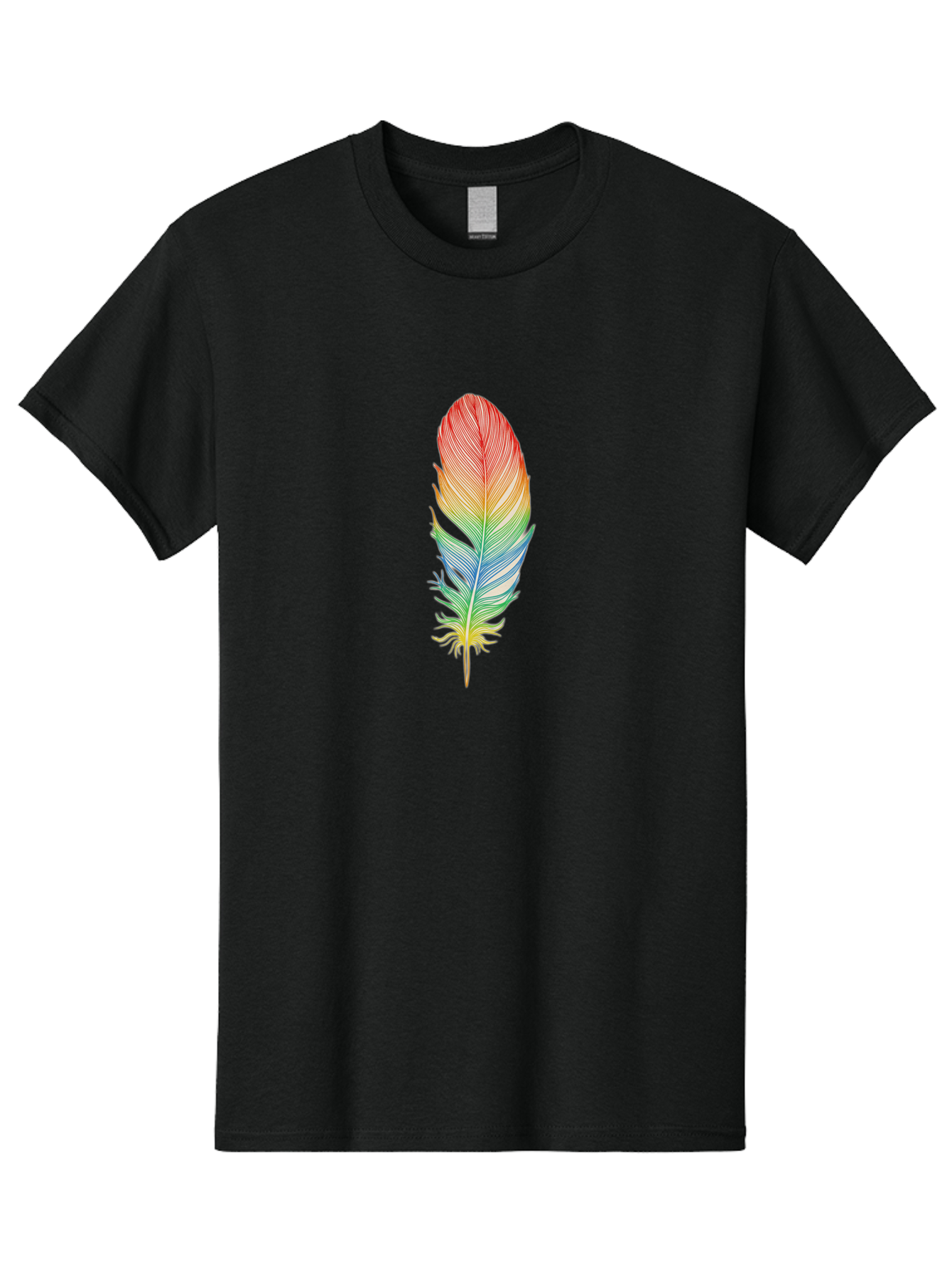 Rainbow-Feather-6 Men'S Graphic Tee, 100% Cotton, Comfortable Casual Summer Wear, Machine Washable, Vintage Camera, Old Camera, Antique Camera, Black Camera, Classic Photography, Photography Equipment, Nostalgic Device, Film Camera, Camera Art Baj229 7