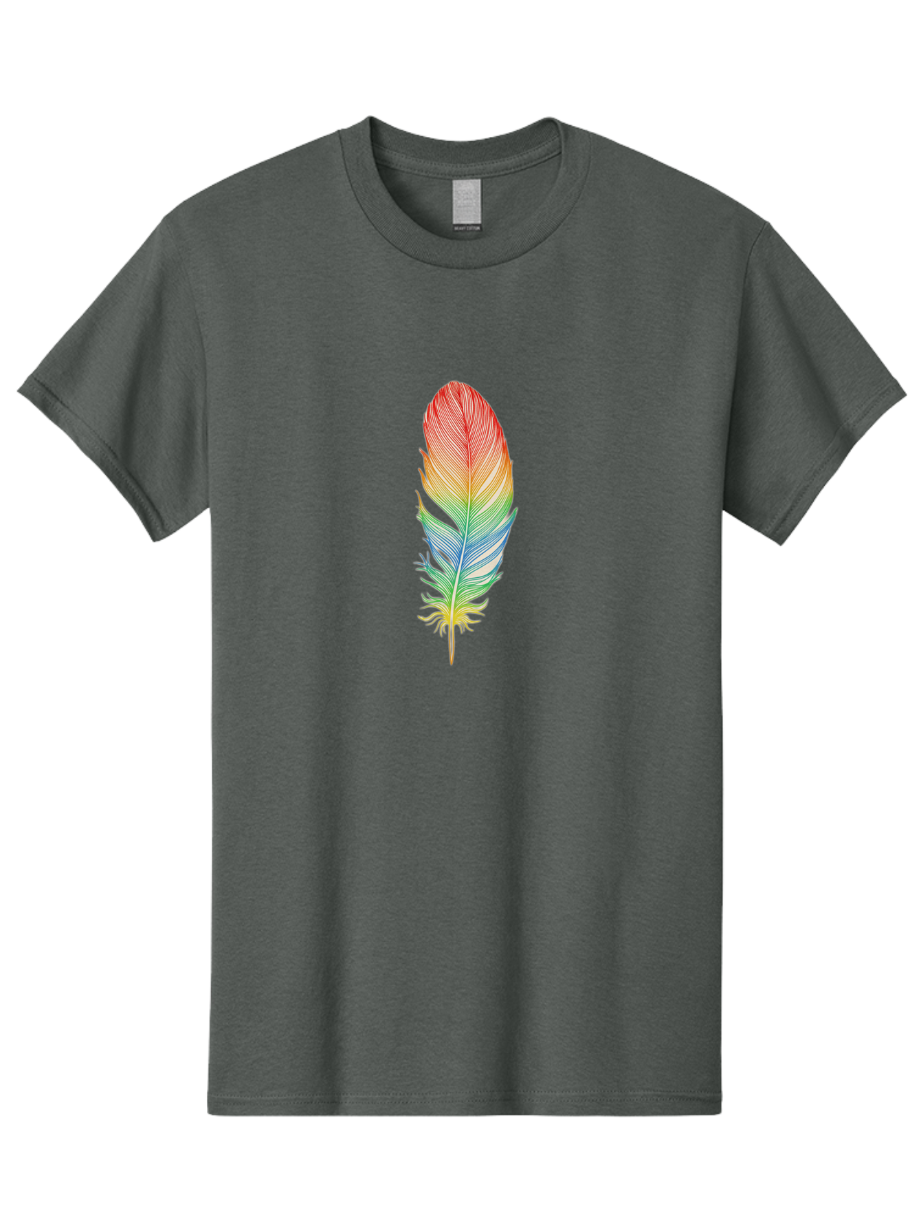 Rainbow-Feather-6 Men'S Graphic Tee, 100% Cotton, Comfortable Casual Summer Wear, Machine Washable, Vintage Camera, Old Camera, Antique Camera, Black Camera, Classic Photography, Photography Equipment, Nostalgic Device, Film Camera, Camera Art Baj229 6