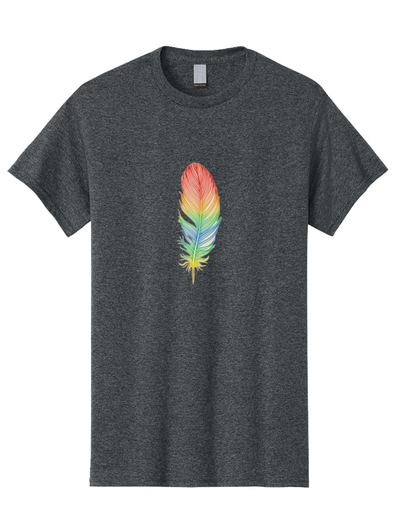 Rainbow-Feather-6 Men'S Graphic Tee, 100% Cotton, Comfortable Casual Summer Wear, Machine Washable, Vintage Camera, Old Camera, Antique Camera, Black Camera, Classic Photography, Photography Equipment, Nostalgic Device, Film Camera, Camera Art Baj229 2