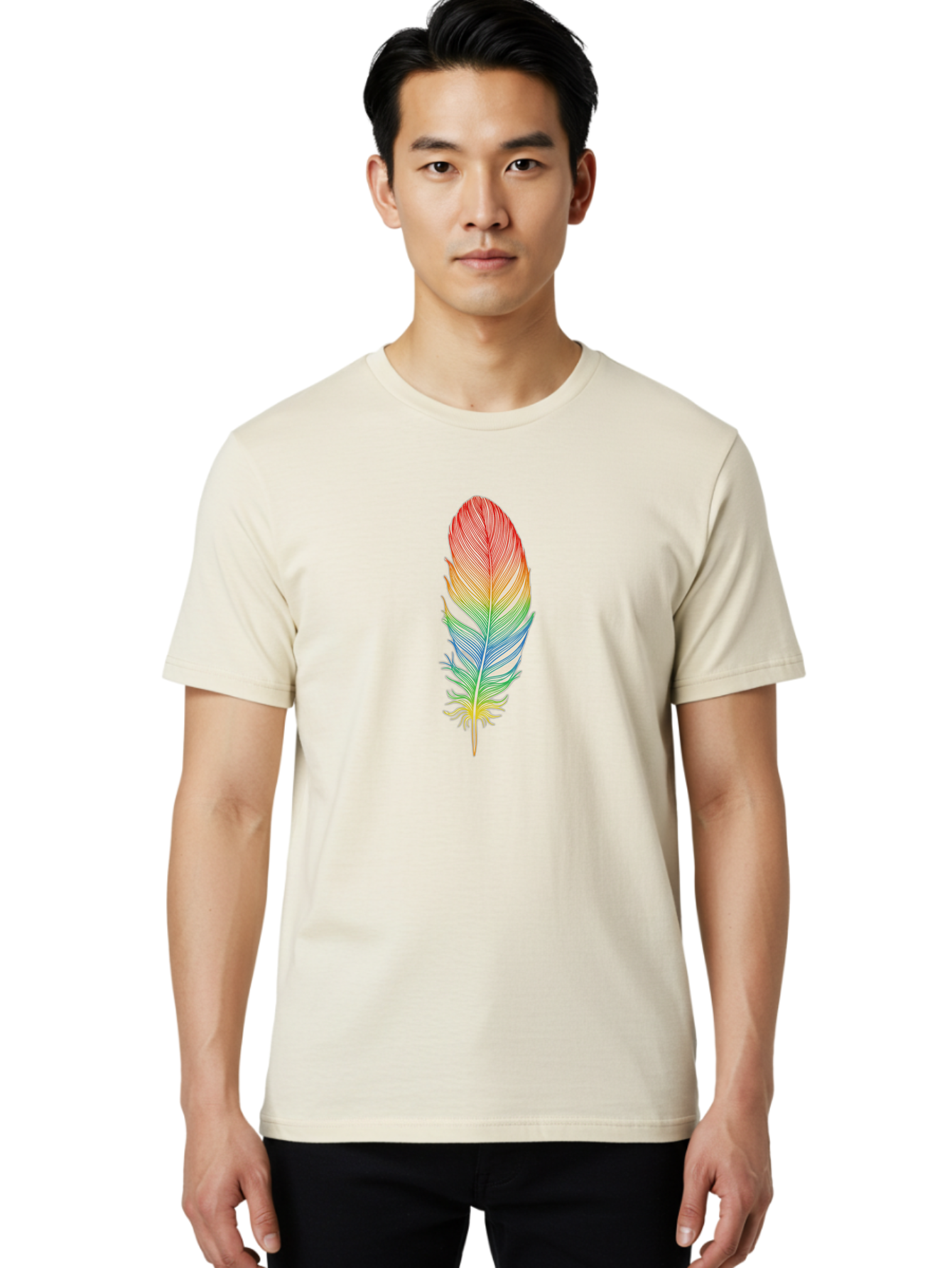 Rainbow-Feather-6 Men'S Graphic Tee, 100% Cotton, Comfortable Casual Summer Wear, Machine Washable, Vintage Camera, Old Camera, Antique Camera, Black Camera, Classic Photography, Photography Equipment, Nostalgic Device, Film Camera, Camera Art Baj229 23