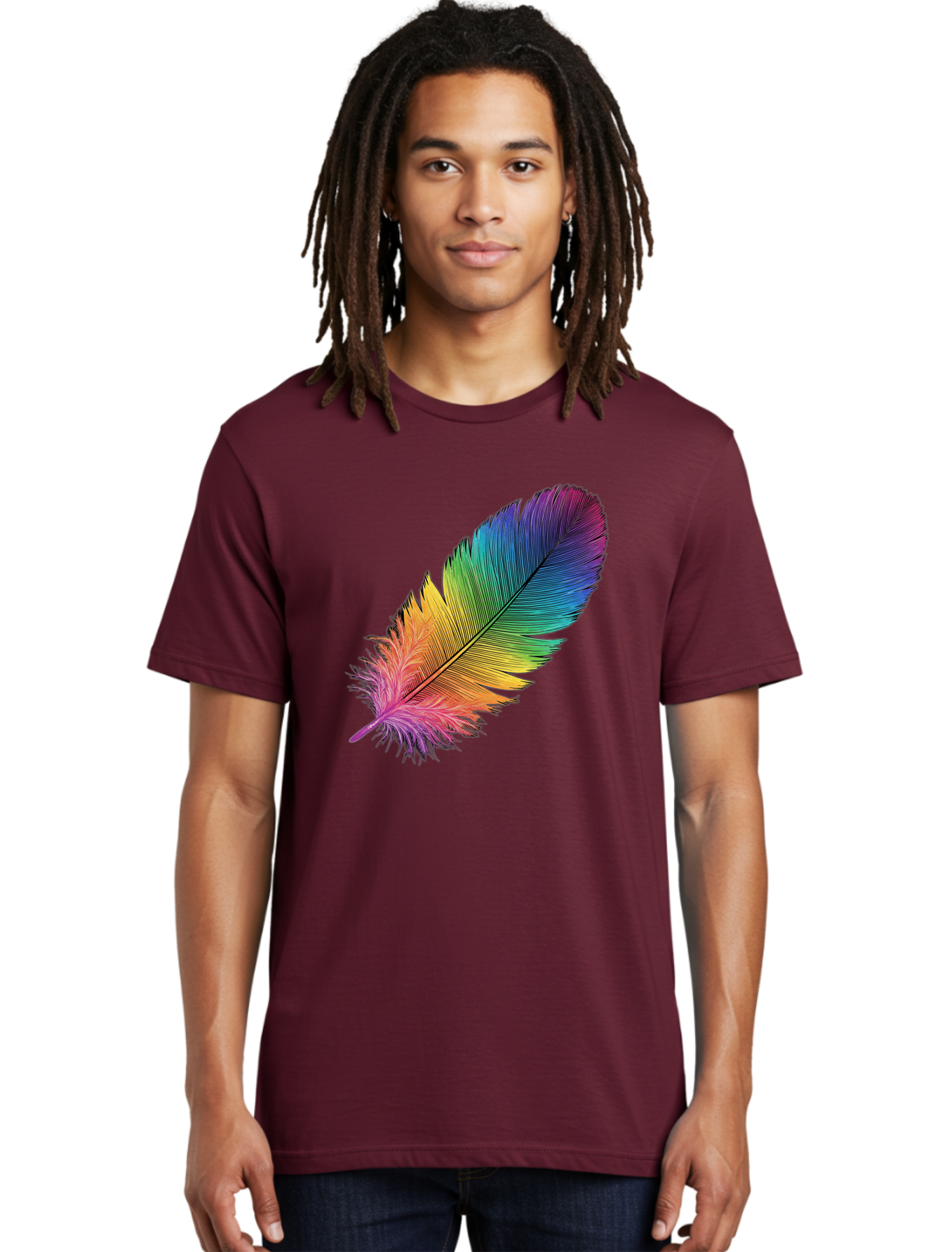 Rainbow-Feather-9 Men'S Graphic Tee, 100% Cotton, Comfortable Casual Summer Wear, Machine Washable, Vintage Camera, Old Camera, Antique Camera, Black Camera, Classic Photography, Photography Equipment, Nostalgic Device, Film Camera, Camera Art Baj232 26