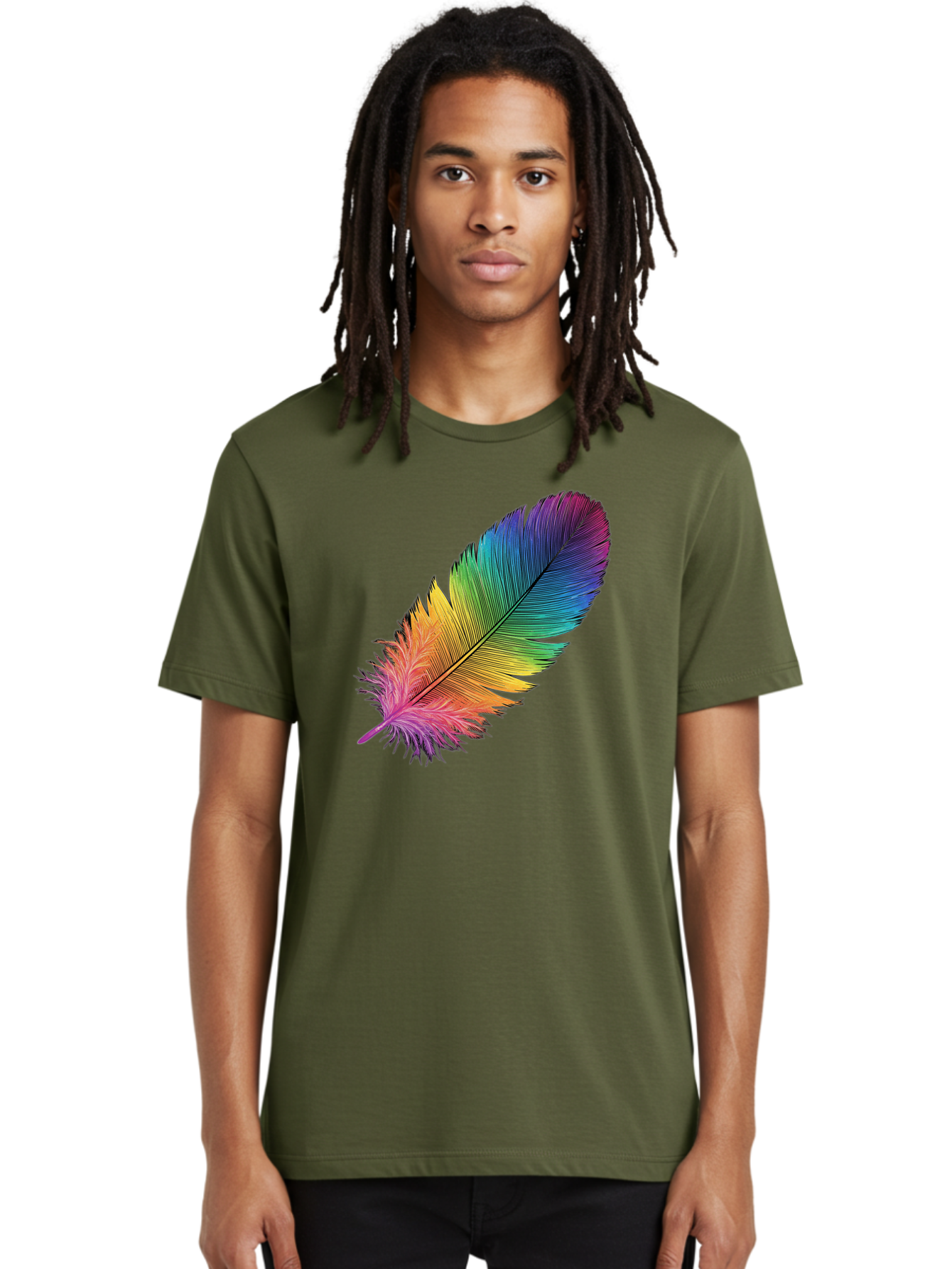 Rainbow-Feather-9 Men'S Graphic Tee, 100% Cotton, Comfortable Casual Summer Wear, Machine Washable, Vintage Camera, Old Camera, Antique Camera, Black Camera, Classic Photography, Photography Equipment, Nostalgic Device, Film Camera, Camera Art Baj232 20