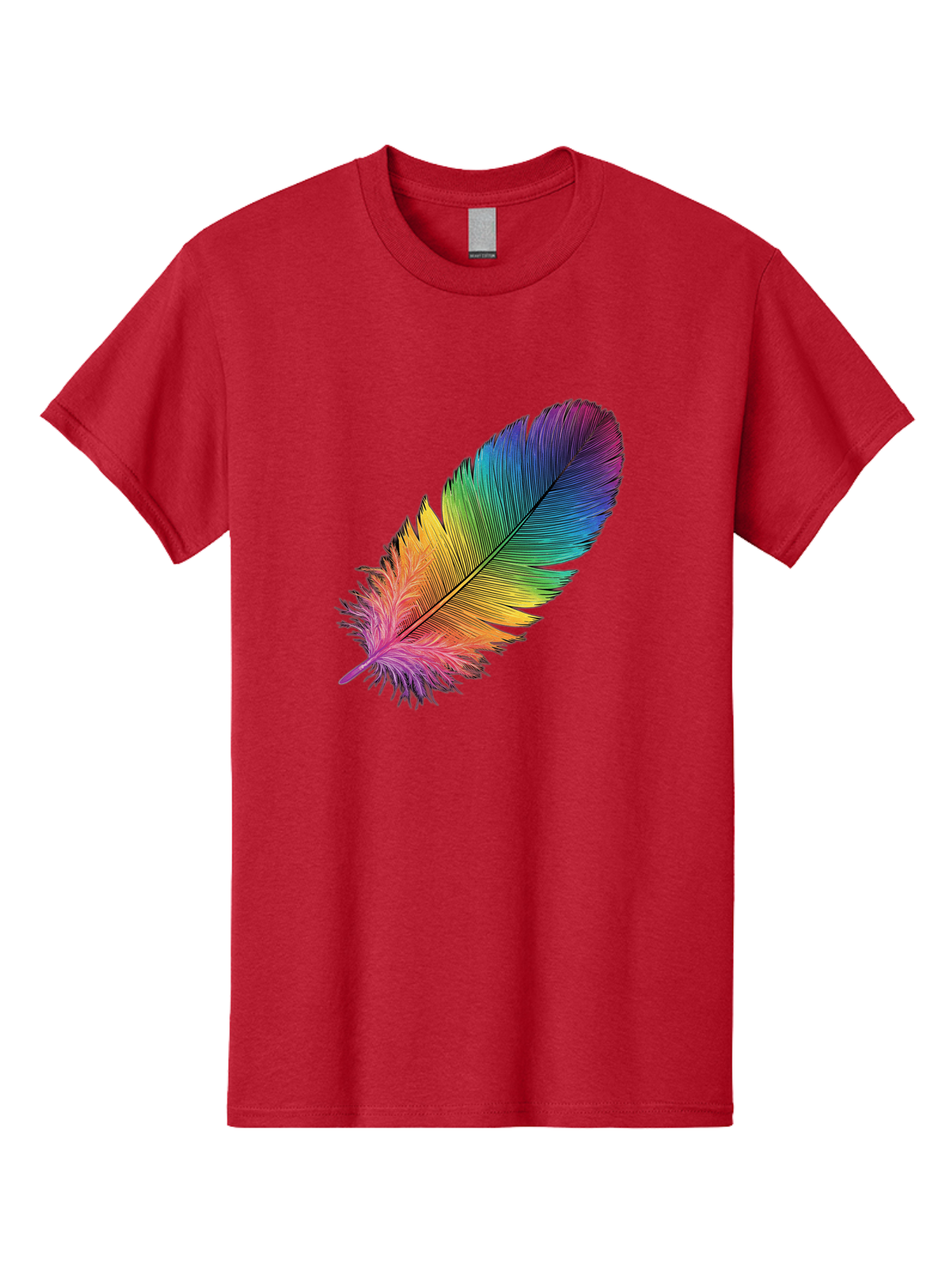 Rainbow-Feather-9 Men'S Graphic Tee, 100% Cotton, Comfortable Casual Summer Wear, Machine Washable, Vintage Camera, Old Camera, Antique Camera, Black Camera, Classic Photography, Photography Equipment, Nostalgic Device, Film Camera, Camera Art Baj232 2