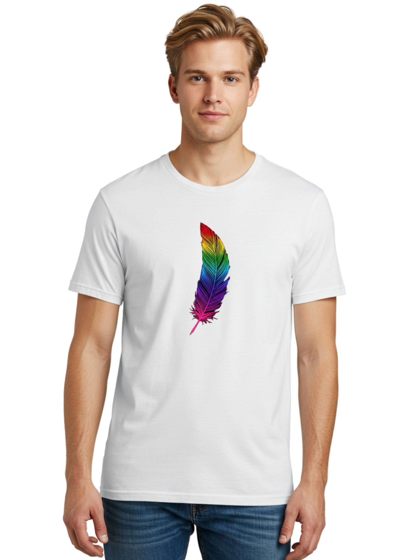 Rainbow-Feather Men'S Graphic Tee, 100% Cotton, Comfortable Casual Summer Wear, Machine Washable, Vintage Camera, Old Camera, Antique Camera, Black Camera, Classic Photography, Photography Equipment, Nostalgic Device, Film Camera, Camera Art Baj233 28