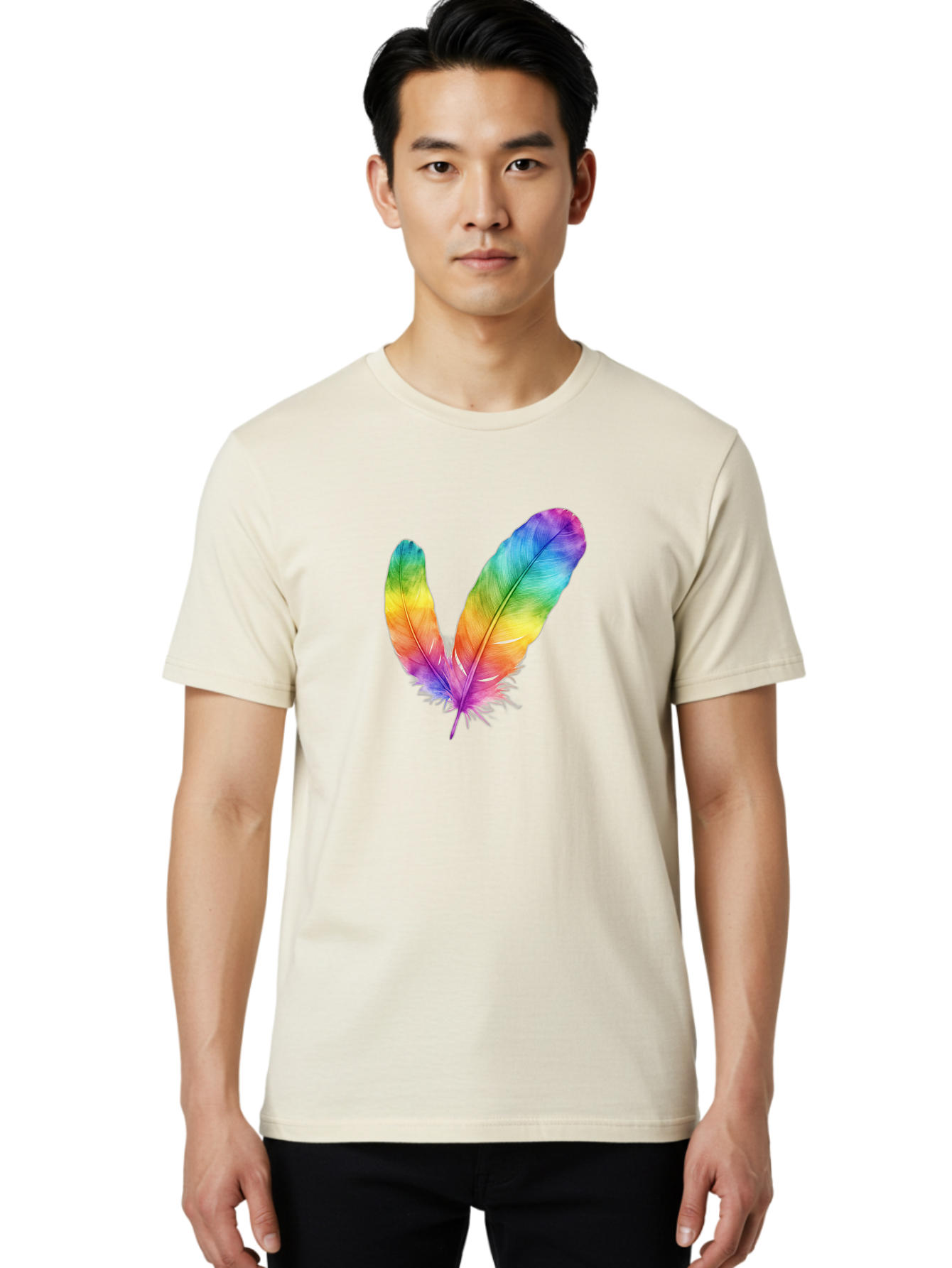 Rainbow-Feathers Men'S Graphic Tee, 100% Cotton, Comfortable Casual Summer Wear, Machine Washable, Vintage Camera, Old Camera, Antique Camera, Black Camera, Classic Photography, Photography Equipment, Nostalgic Device, Film Camera, Camera Art Baj234 22