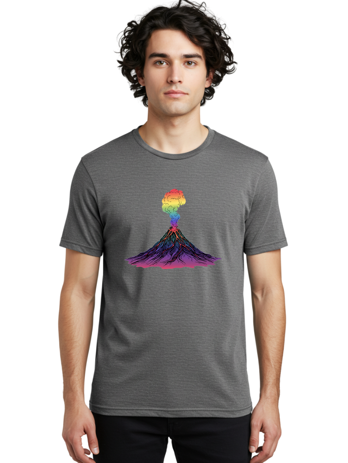 Rainbow-Volcano Men'S Graphic Tee, 100% Cotton, Comfortable Casual Summer Wear, Machine Washable, Vintage Camera, Old Camera, Antique Camera, Black Camera, Classic Photography, Photography Equipment, Nostalgic Device, Film Camera, Camera Art Baj240 22