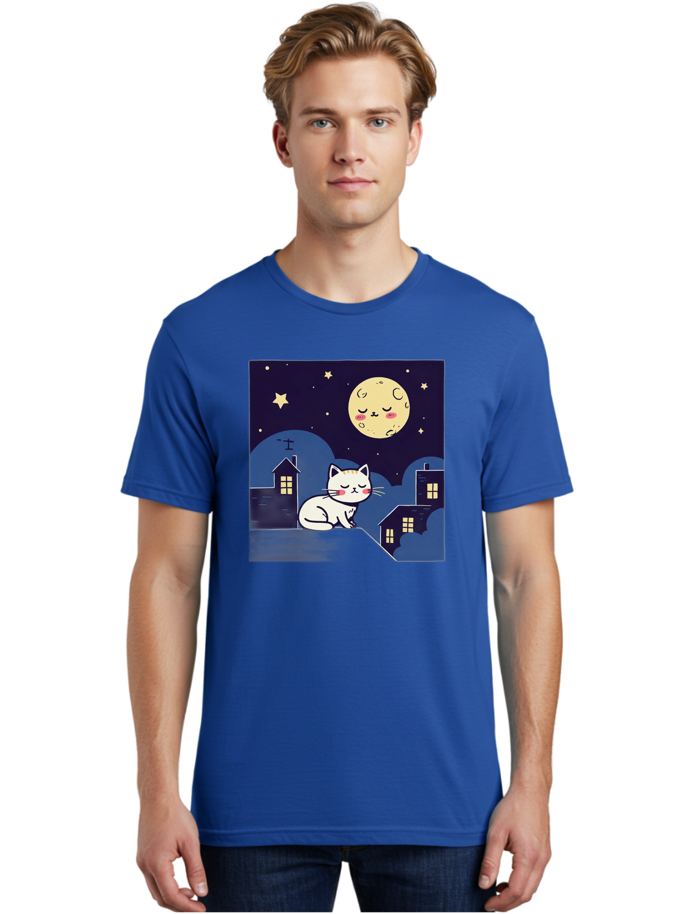 Sleeping-Cat-Under-Moonlight Men'S Graphic Tee, 100% Cotton, Comfortable Casual Summer Wear, Machine Washable, Vintage Camera, Old Camera, Antique Camera, Black Camera, Classic Photography, Photography Equipment, Nostalgic Device, Film Camera, Baj249 20