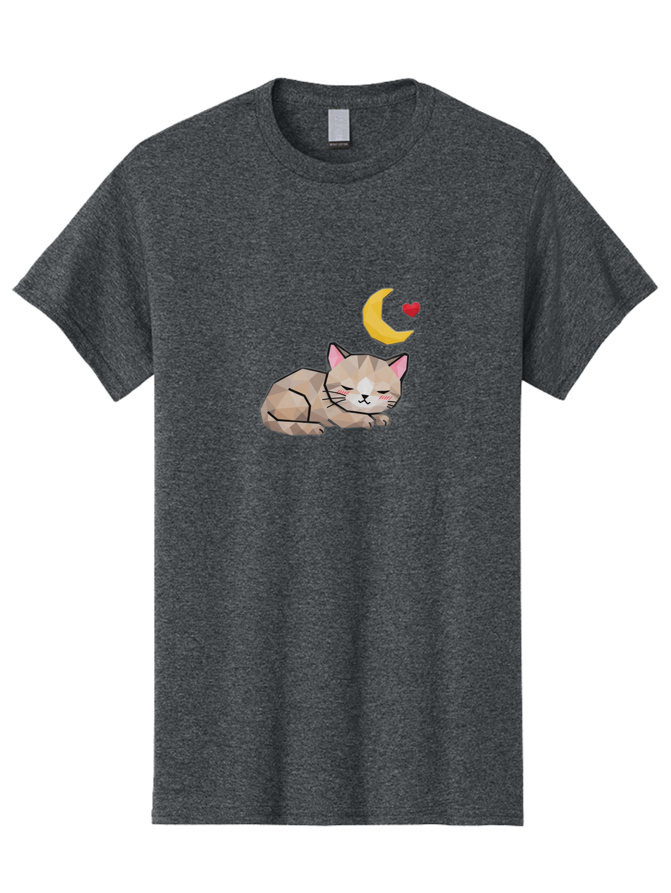 Sleeping-Cat-With-Moon-And-Heart Men'S Graphic Tee, 100% Cotton, Comfortable Casual Summer Wear, Machine Washable, Vintage Camera, Old Camera, Antique Camera, Black Camera, Classic Photography, Photography Equipment, Nostalgic Device, Baj250 3