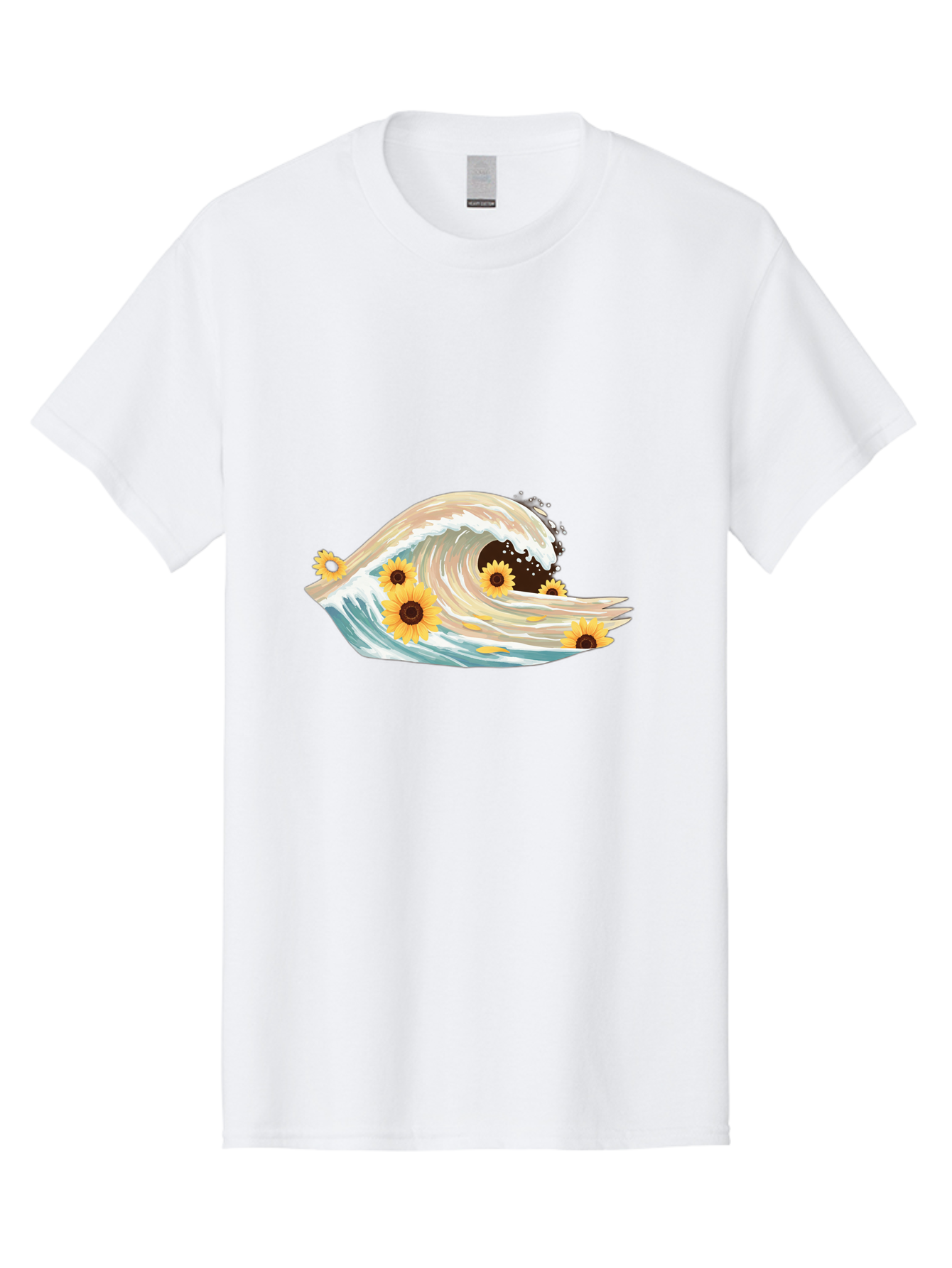 Sunflowers-In-Wave Men'S Graphic Tee, 100% Cotton, Comfortable Casual Summer Wear, Machine Washable, Vintage Camera, Old Camera, Antique Camera, Black Camera, Classic Photography, Photography Equipment, Nostalgic Device, Film Camera, Baj264 12
