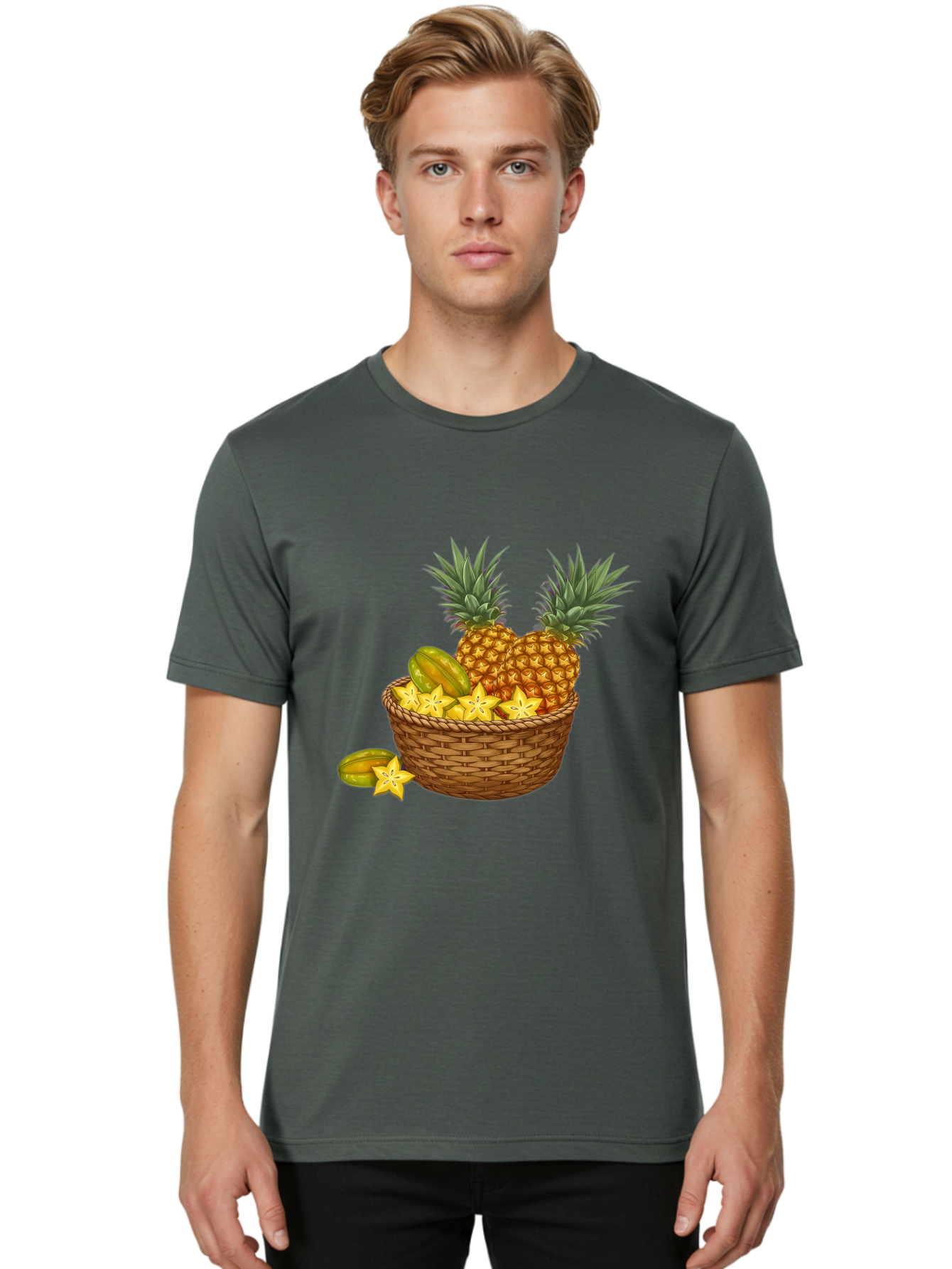 Tropical-Fruits-Basket Men'S Graphic Tee, 100% Cotton, Comfortable Casual Summer Wear, Machine Washable, Vintage Camera, Old Camera, Antique Camera, Black Camera, Classic Photography, Photography Equipment, Nostalgic Device, Film Camera, Baj279 19