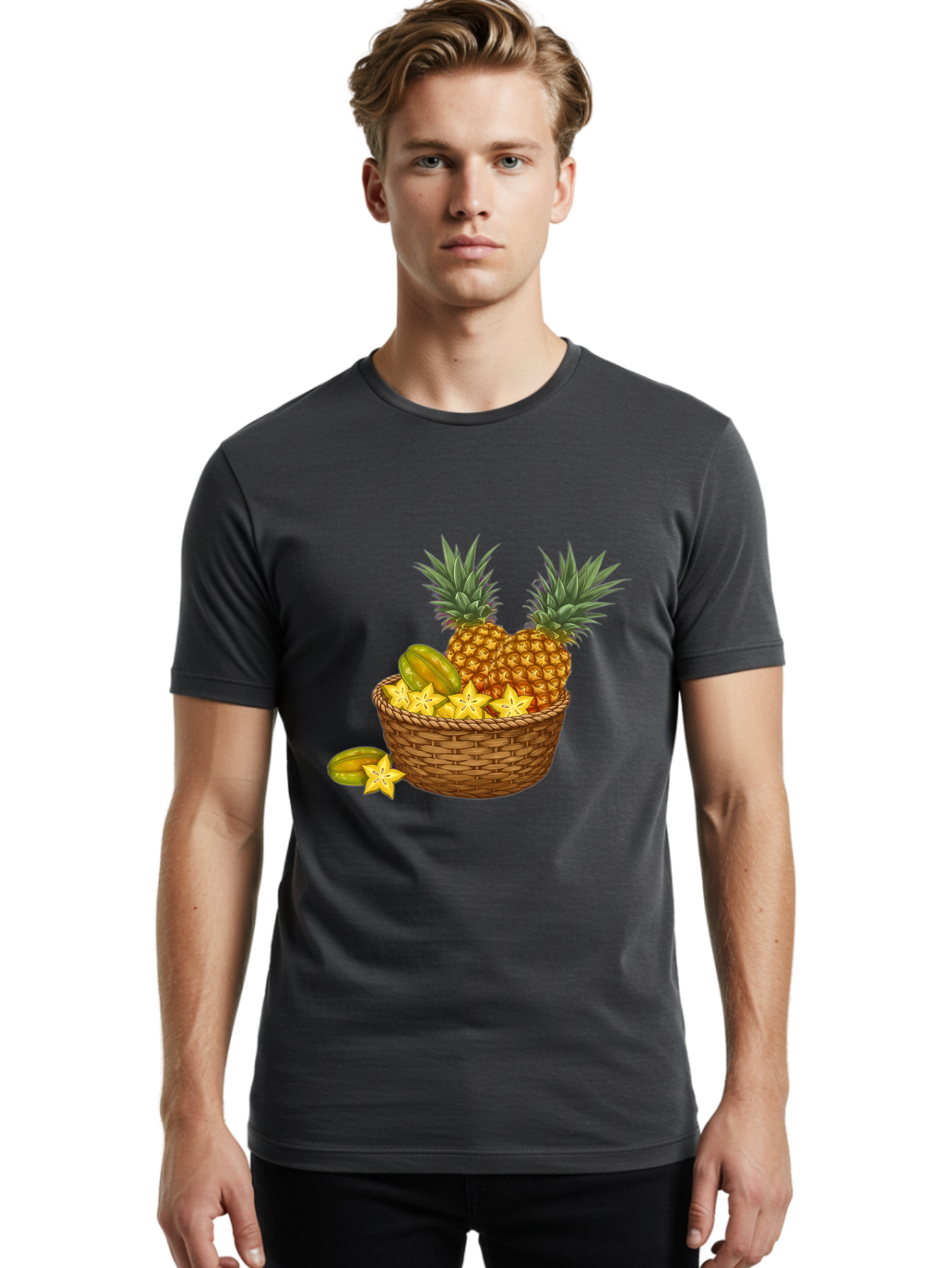 Tropical-Fruits-Basket Men'S Graphic Tee, 100% Cotton, Comfortable Casual Summer Wear, Machine Washable, Vintage Camera, Old Camera, Antique Camera, Black Camera, Classic Photography, Photography Equipment, Nostalgic Device, Film Camera, Baj279 30