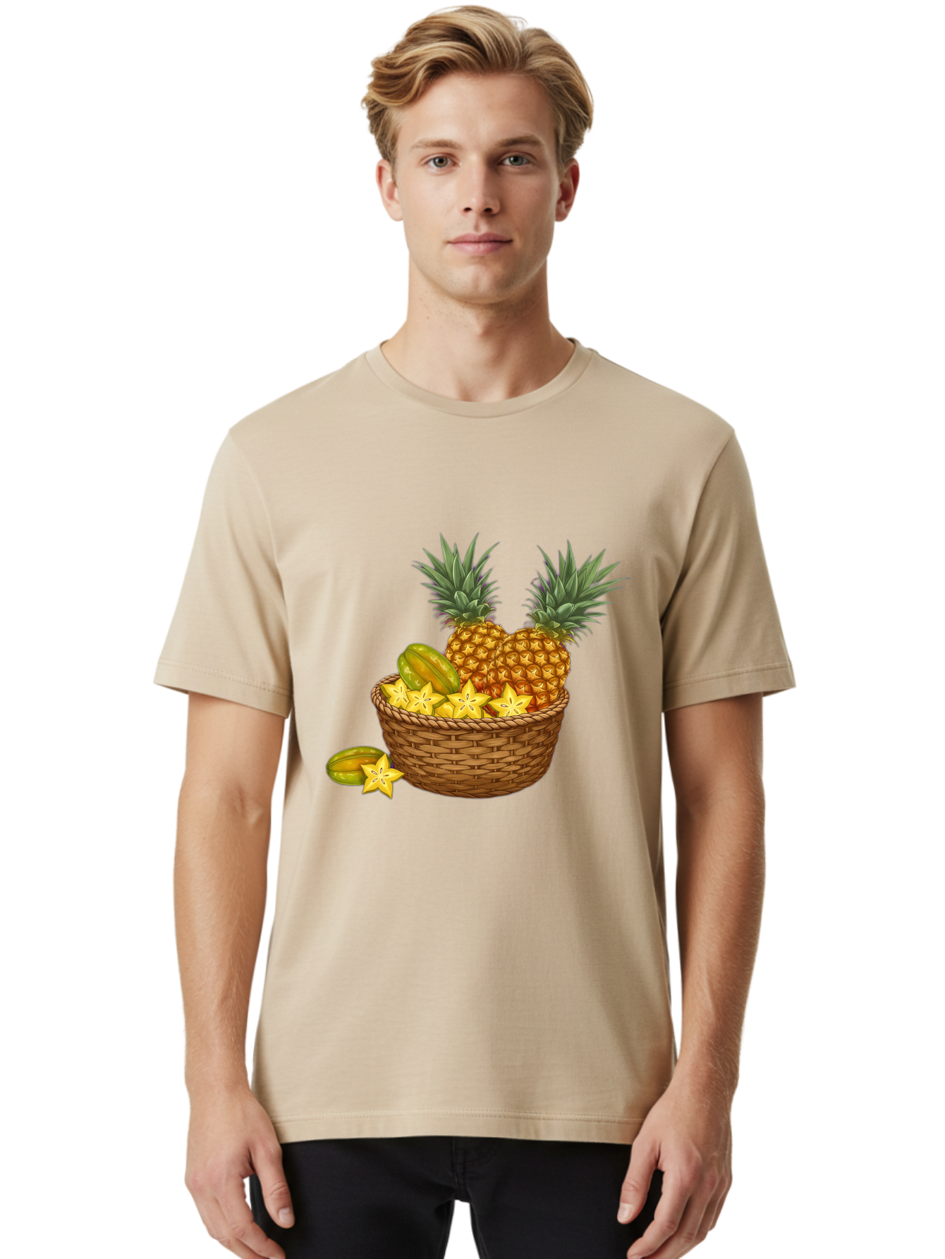Tropical-Fruits-Basket Men'S Graphic Tee, 100% Cotton, Comfortable Casual Summer Wear, Machine Washable, Vintage Camera, Old Camera, Antique Camera, Black Camera, Classic Photography, Photography Equipment, Nostalgic Device, Film Camera, Baj279 21