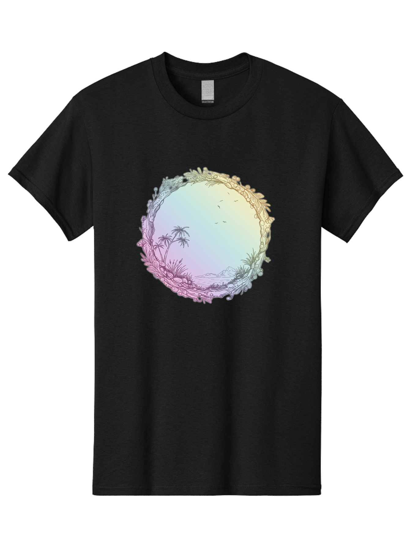 Tropical-Landscape Men'S Graphic Tee, 100% Cotton, Comfortable Casual Summer Wear, Machine Washable, Vintage Camera, Old Camera, Antique Camera, Black Camera, Classic Photography, Photography Equipment, Nostalgic Device, Film Camera, Baj280 5