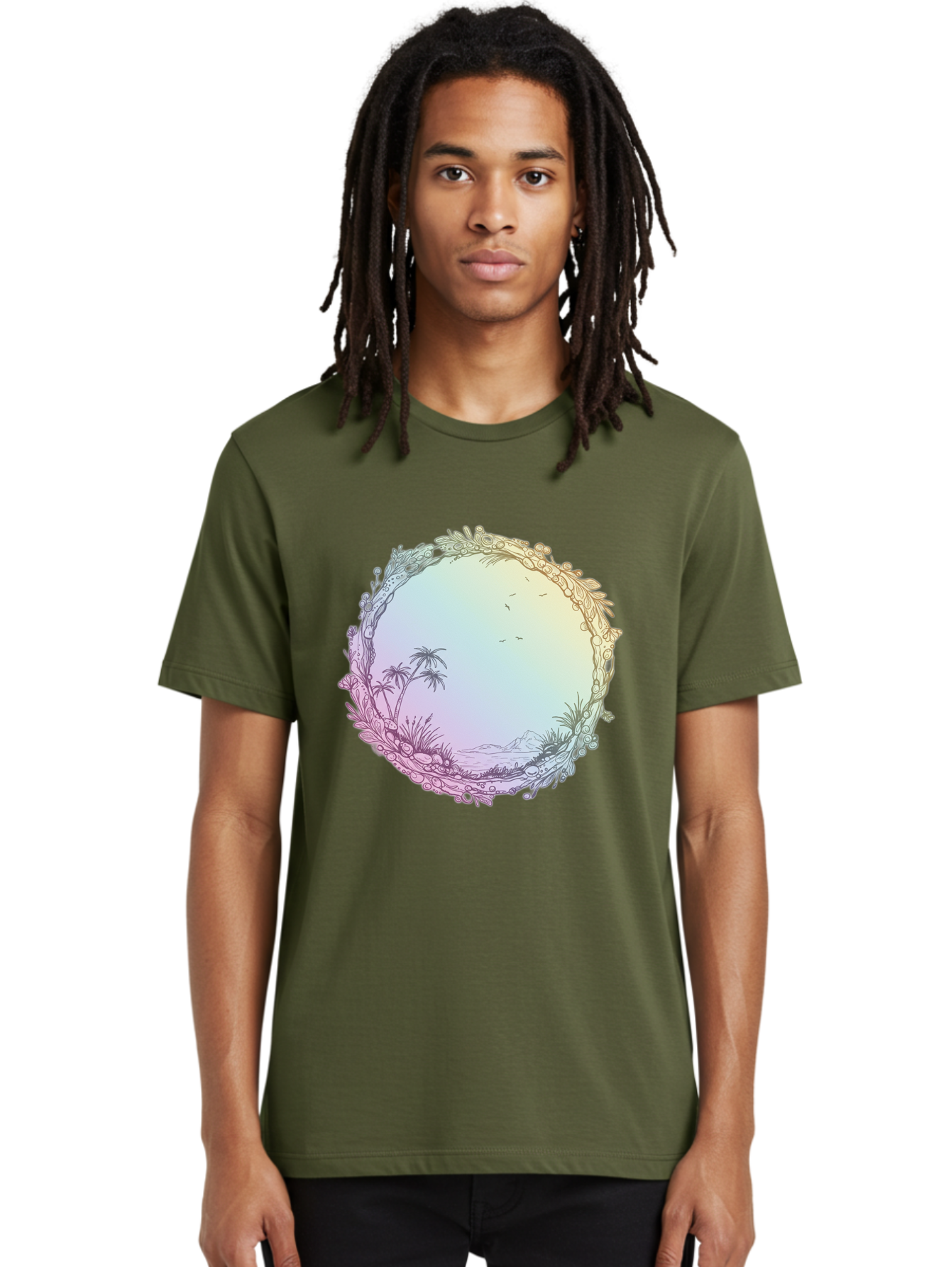 Tropical-Landscape Men'S Graphic Tee, 100% Cotton, Comfortable Casual Summer Wear, Machine Washable, Vintage Camera, Old Camera, Antique Camera, Black Camera, Classic Photography, Photography Equipment, Nostalgic Device, Film Camera, Baj280 22