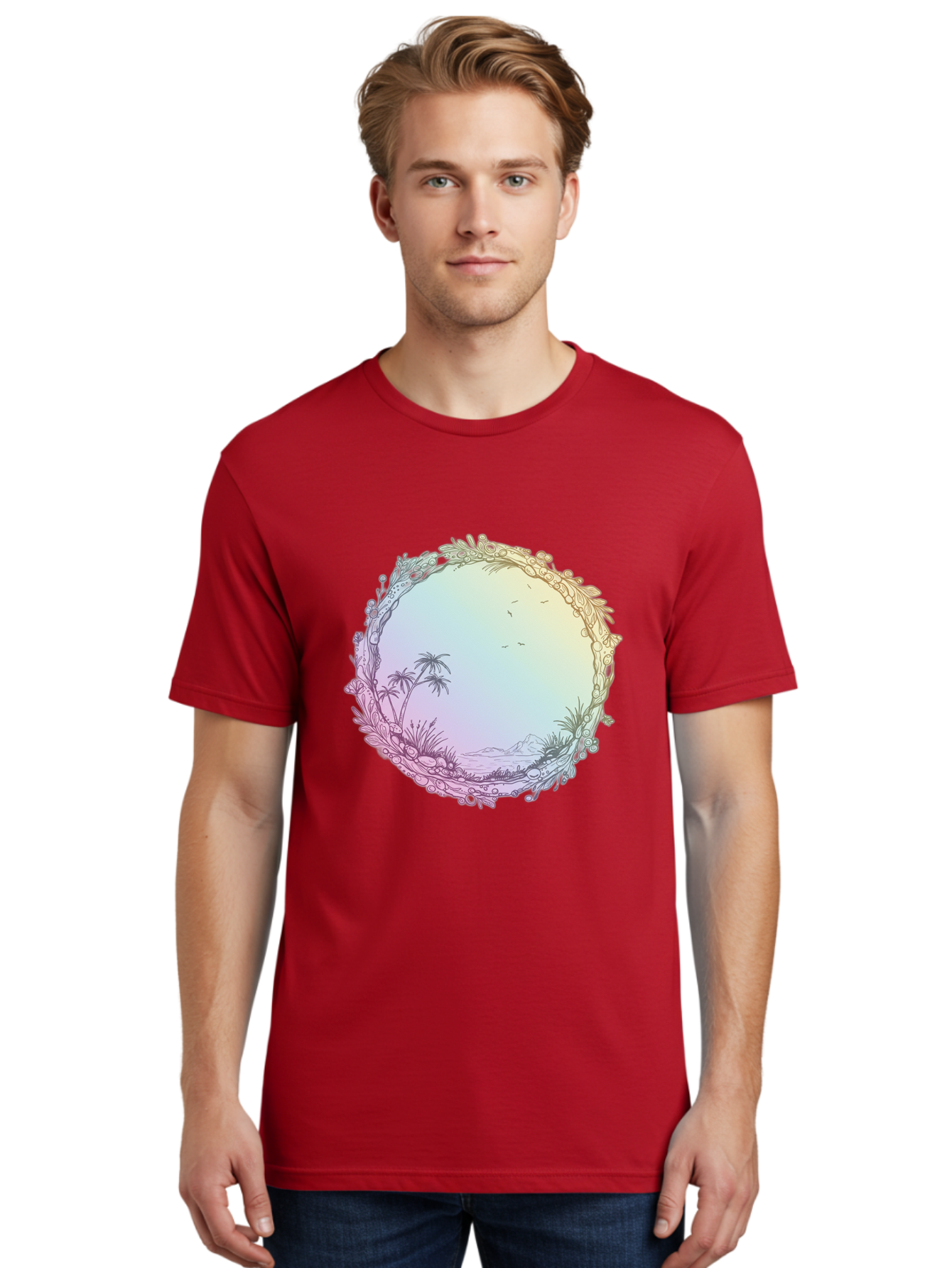 Tropical-Landscape Men'S Graphic Tee, 100% Cotton, Comfortable Casual Summer Wear, Machine Washable, Vintage Camera, Old Camera, Antique Camera, Black Camera, Classic Photography, Photography Equipment, Nostalgic Device, Film Camera, Baj280 27
