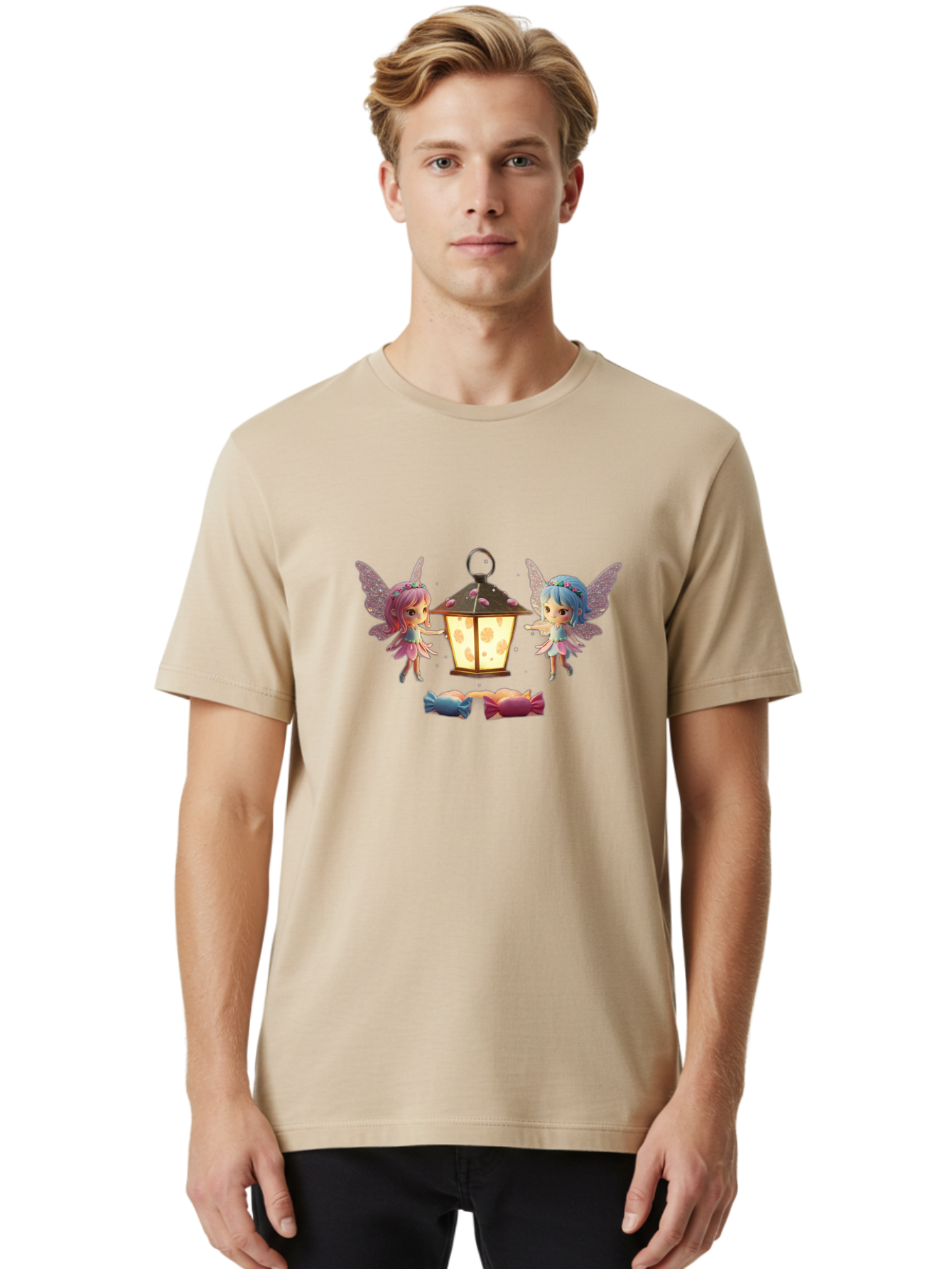 Two-Fairies-With-Lantern-1 Men'S Graphic Tee, 100% Cotton, Comfortable Casual Summer Wear, Machine Washable, Vintage Camera, Old Camera, Antique Camera, Black Camera, Classic Photography, Photography Equipment, Nostalgic Device, Film Camera, Baj283 29