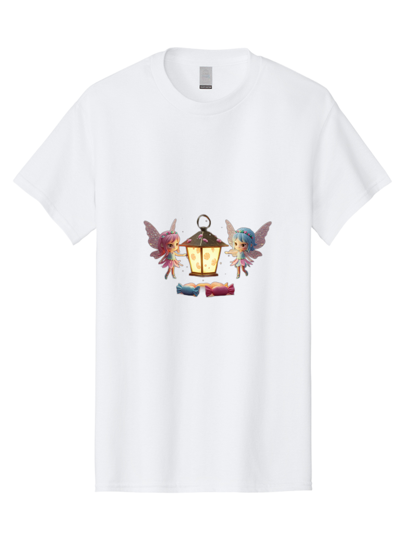 Two-Fairies-With-Lantern-1 Men'S Graphic Tee, 100% Cotton, Comfortable Casual Summer Wear, Machine Washable, Vintage Camera, Old Camera, Antique Camera, Black Camera, Classic Photography, Photography Equipment, Nostalgic Device, Film Camera, Baj283 2