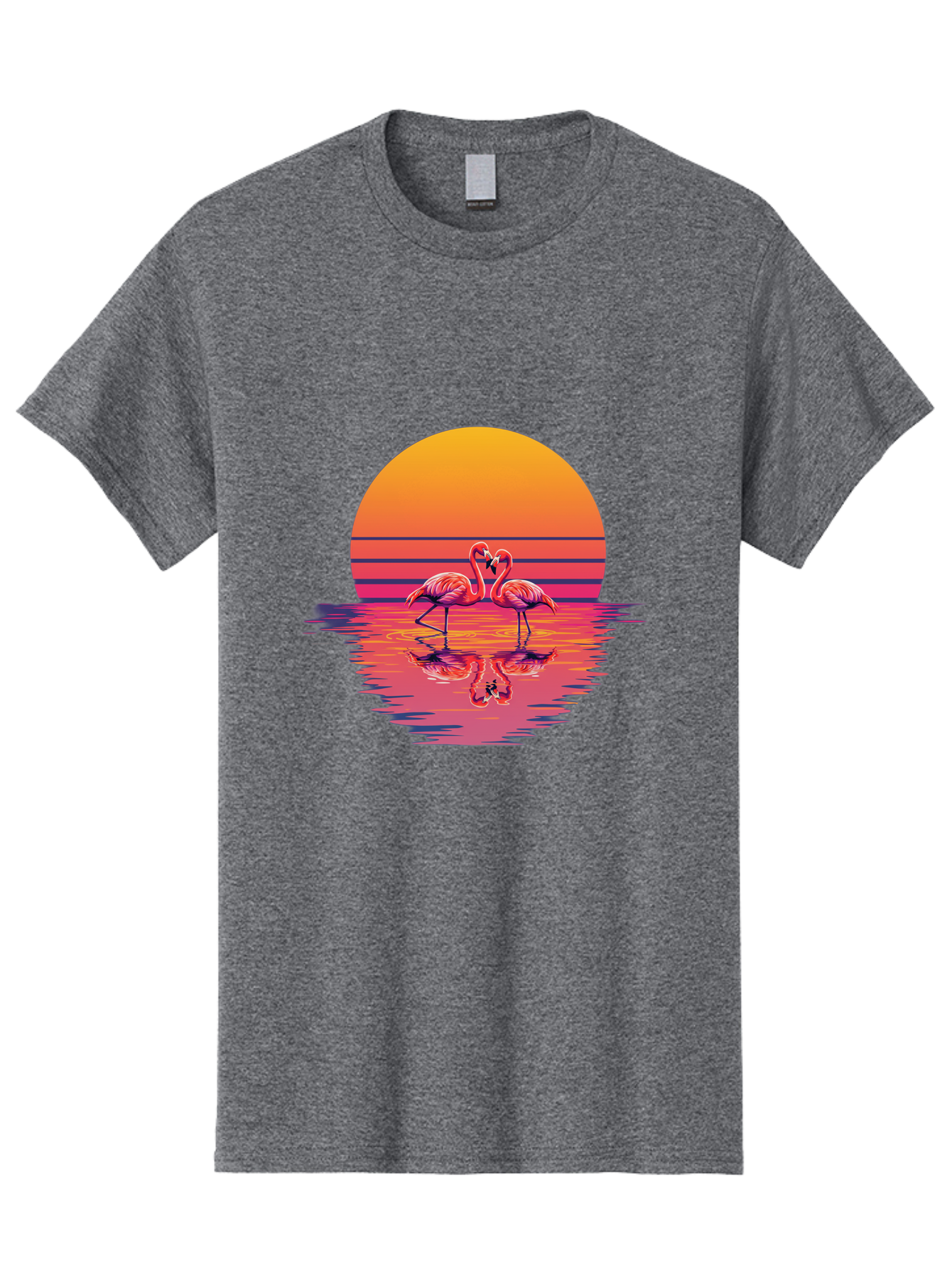 Two-Flamingos-2 Men'S Graphic Tee, 100% Cotton, Comfortable Casual Summer Wear, Machine Washable, Vintage Camera, Old Camera, Antique Camera, Black Camera, Classic Photography, Photography Equipment, Nostalgic Device, Film Camera, Camera Art Baj287 2