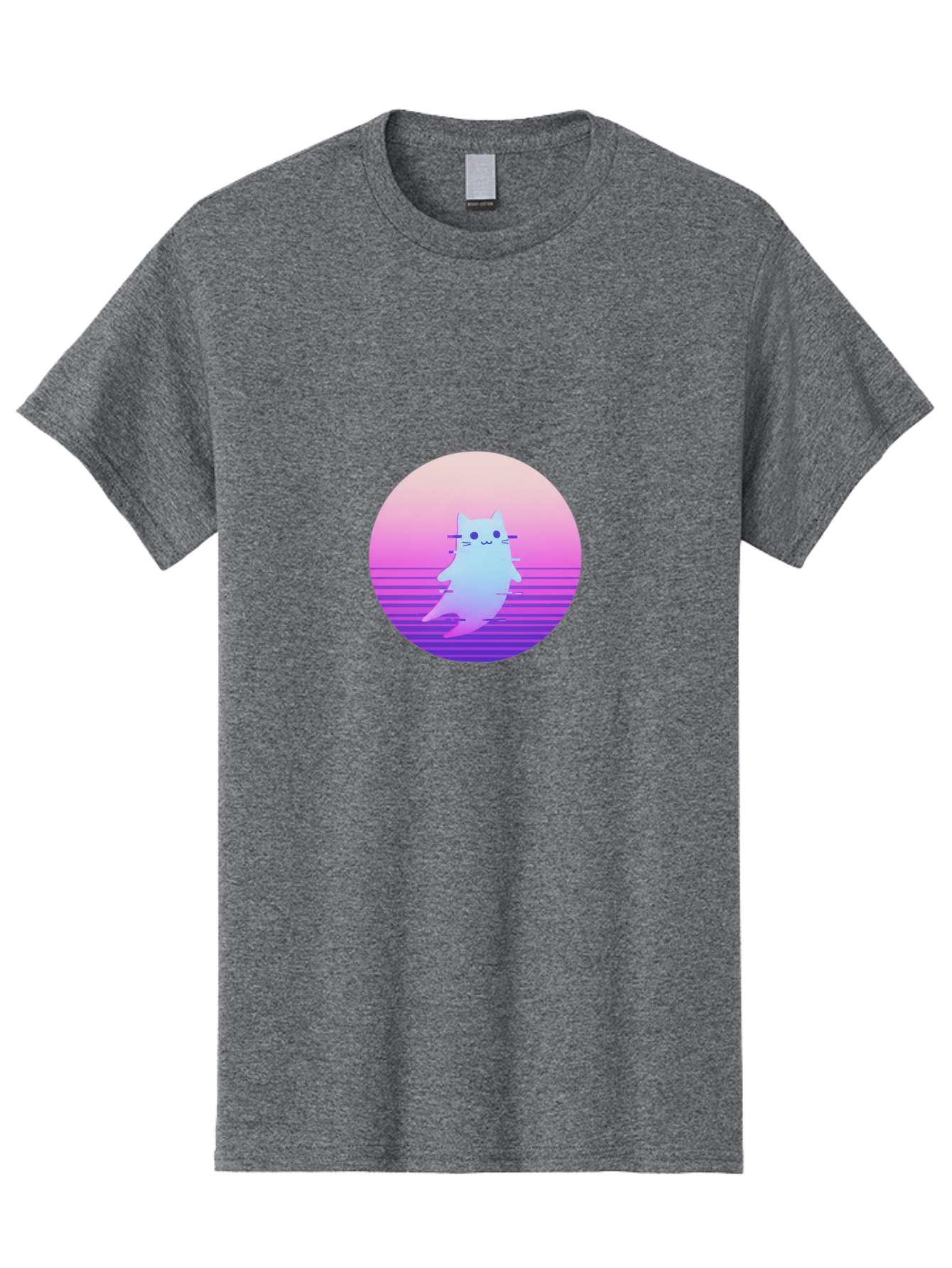 Vaporwave-Cat-1 Men'S Graphic Tee, 100% Cotton, Comfortable Casual Summer Wear, Machine Washable, Vintage Camera, Old Camera, Antique Camera, Black Camera, Classic Photography, Photography Equipment, Nostalgic Device, Film Camera, Camera Art Baj289 3