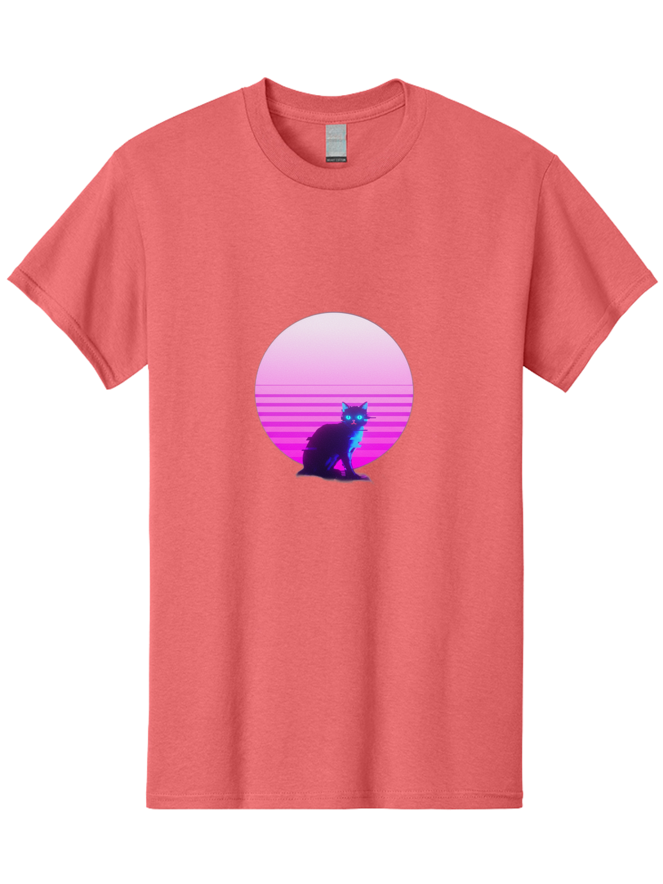 Vaporwave-Cat Men'S Graphic Tee, 100% Cotton, Comfortable Casual Summer Wear, Machine Washable, Vintage Camera, Old Camera, Antique Camera, Black Camera, Classic Photography, Photography Equipment, Nostalgic Device, Film Camera, Camera Art Baj290 1