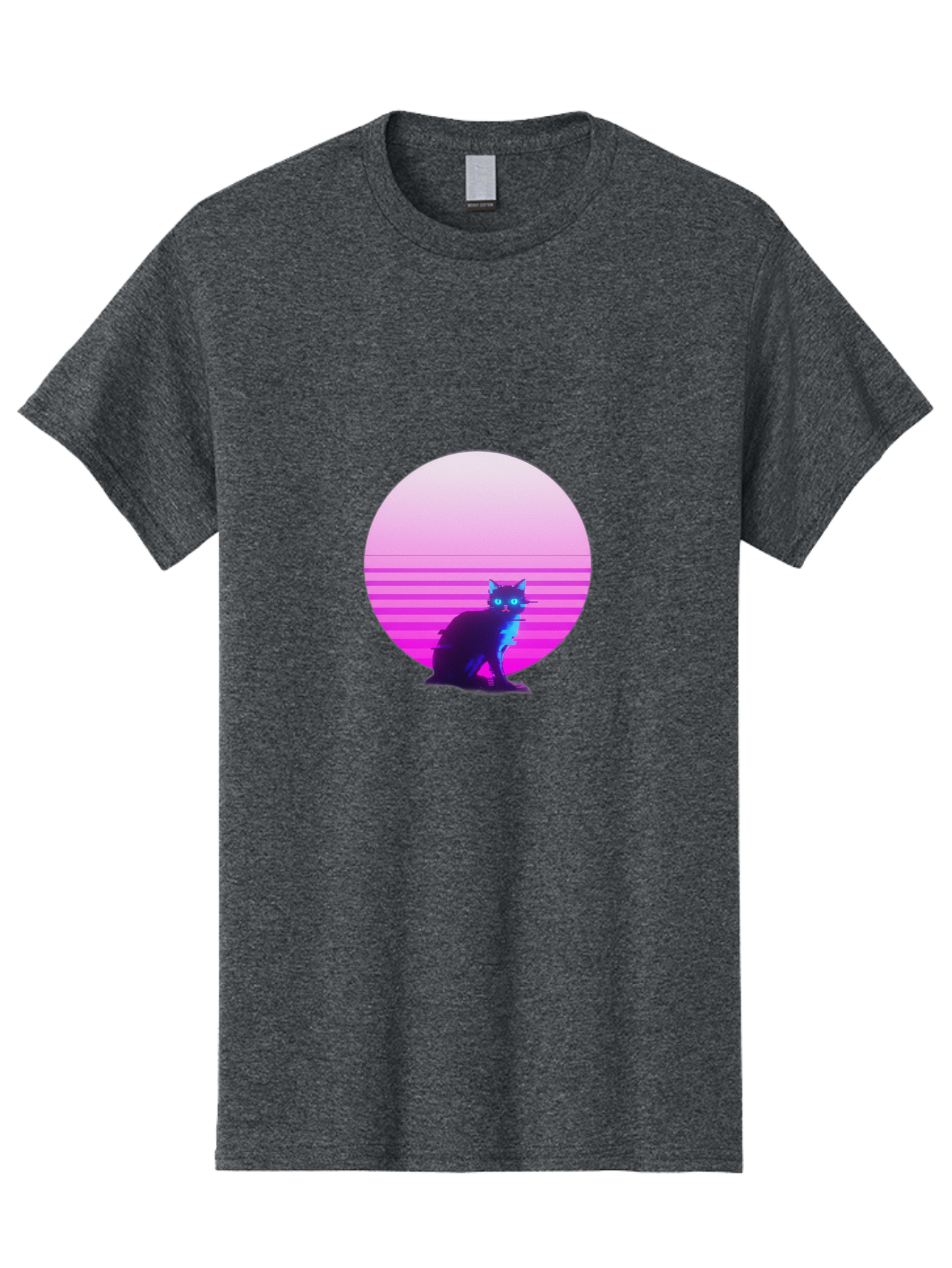 Vaporwave-Cat Men'S Graphic Tee, 100% Cotton, Comfortable Casual Summer Wear, Machine Washable, Vintage Camera, Old Camera, Antique Camera, Black Camera, Classic Photography, Photography Equipment, Nostalgic Device, Film Camera, Camera Art Baj290 11