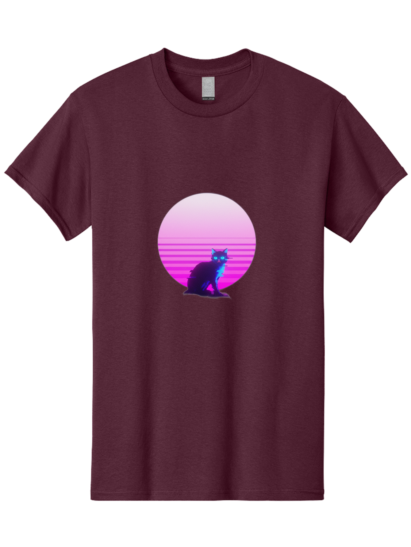 Vaporwave-Cat Men'S Graphic Tee, 100% Cotton, Comfortable Casual Summer Wear, Machine Washable, Vintage Camera, Old Camera, Antique Camera, Black Camera, Classic Photography, Photography Equipment, Nostalgic Device, Film Camera, Camera Art Baj290 9