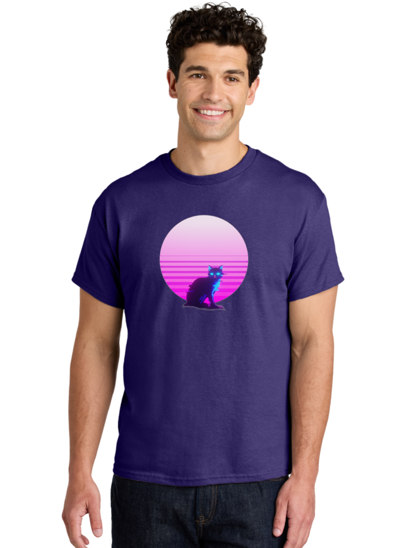 Vaporwave-Cat Men'S Graphic Tee, 100% Cotton, Comfortable Casual Summer Wear, Machine Washable, Vintage Camera, Old Camera, Antique Camera, Black Camera, Classic Photography, Photography Equipment, Nostalgic Device, Film Camera, Camera Art Baj290 22