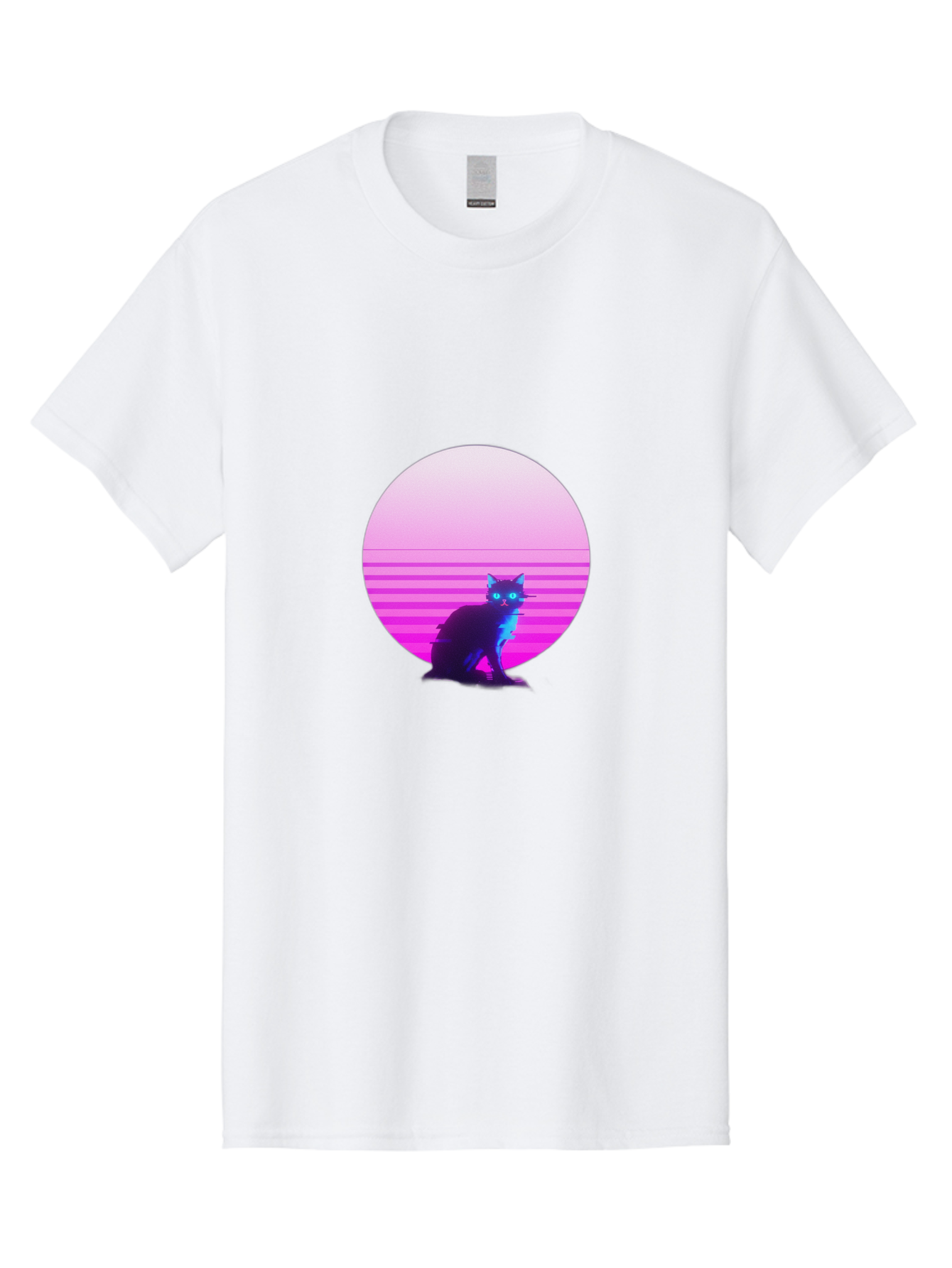 Vaporwave-Cat Men'S Graphic Tee, 100% Cotton, Comfortable Casual Summer Wear, Machine Washable, Vintage Camera, Old Camera, Antique Camera, Black Camera, Classic Photography, Photography Equipment, Nostalgic Device, Film Camera, Camera Art Baj290 8