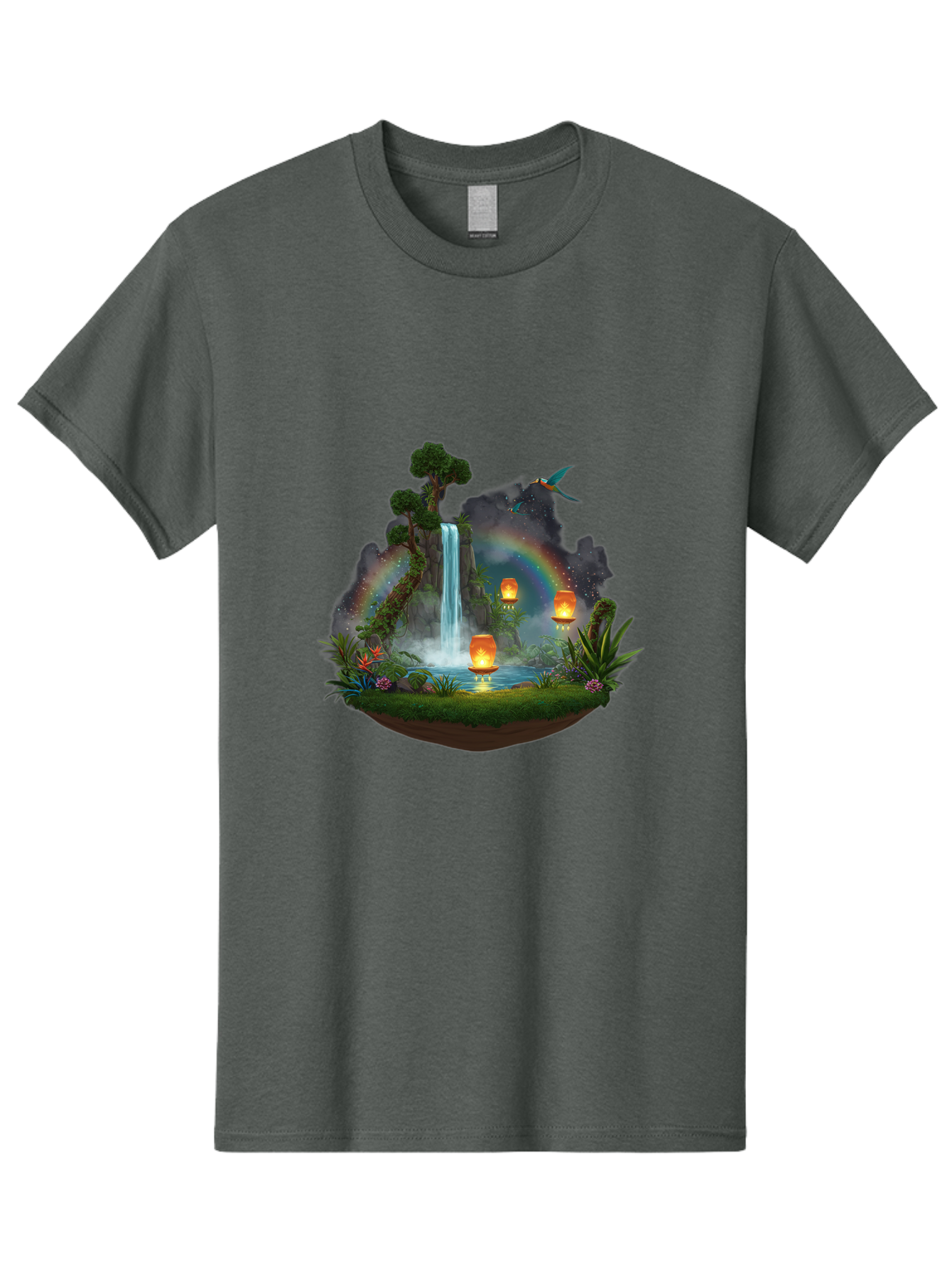 Waterfall-Scene Men'S Graphic Tee, 100% Cotton, Comfortable Casual Summer Wear, Machine Washable, Vintage Camera, Old Camera, Antique Camera, Black Camera, Classic Photography, Photography Equipment, Nostalgic Device, Film Camera, Camera Art Baj293 9