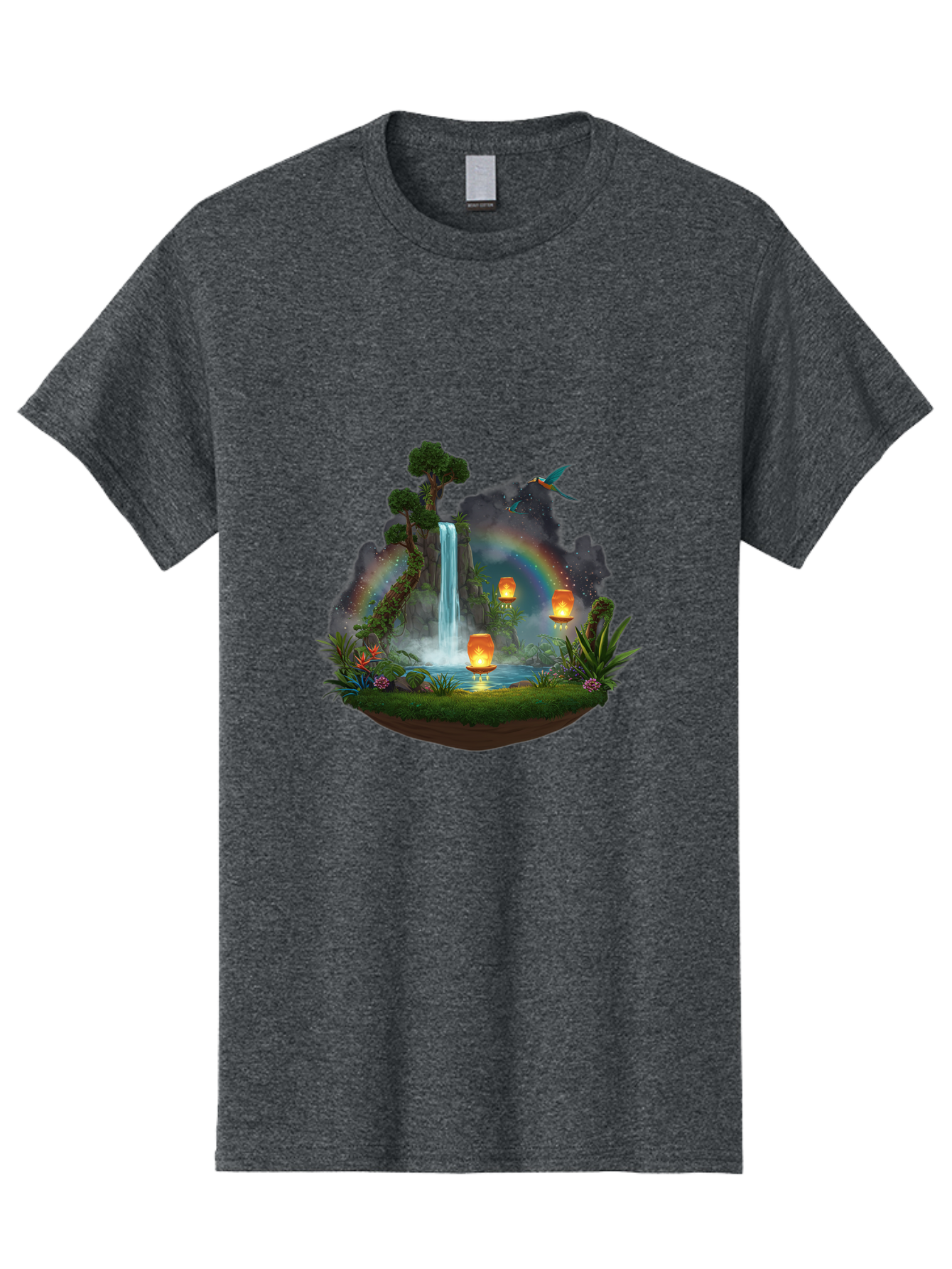Waterfall-Scene Men'S Graphic Tee, 100% Cotton, Comfortable Casual Summer Wear, Machine Washable, Vintage Camera, Old Camera, Antique Camera, Black Camera, Classic Photography, Photography Equipment, Nostalgic Device, Film Camera, Camera Art Baj293 4