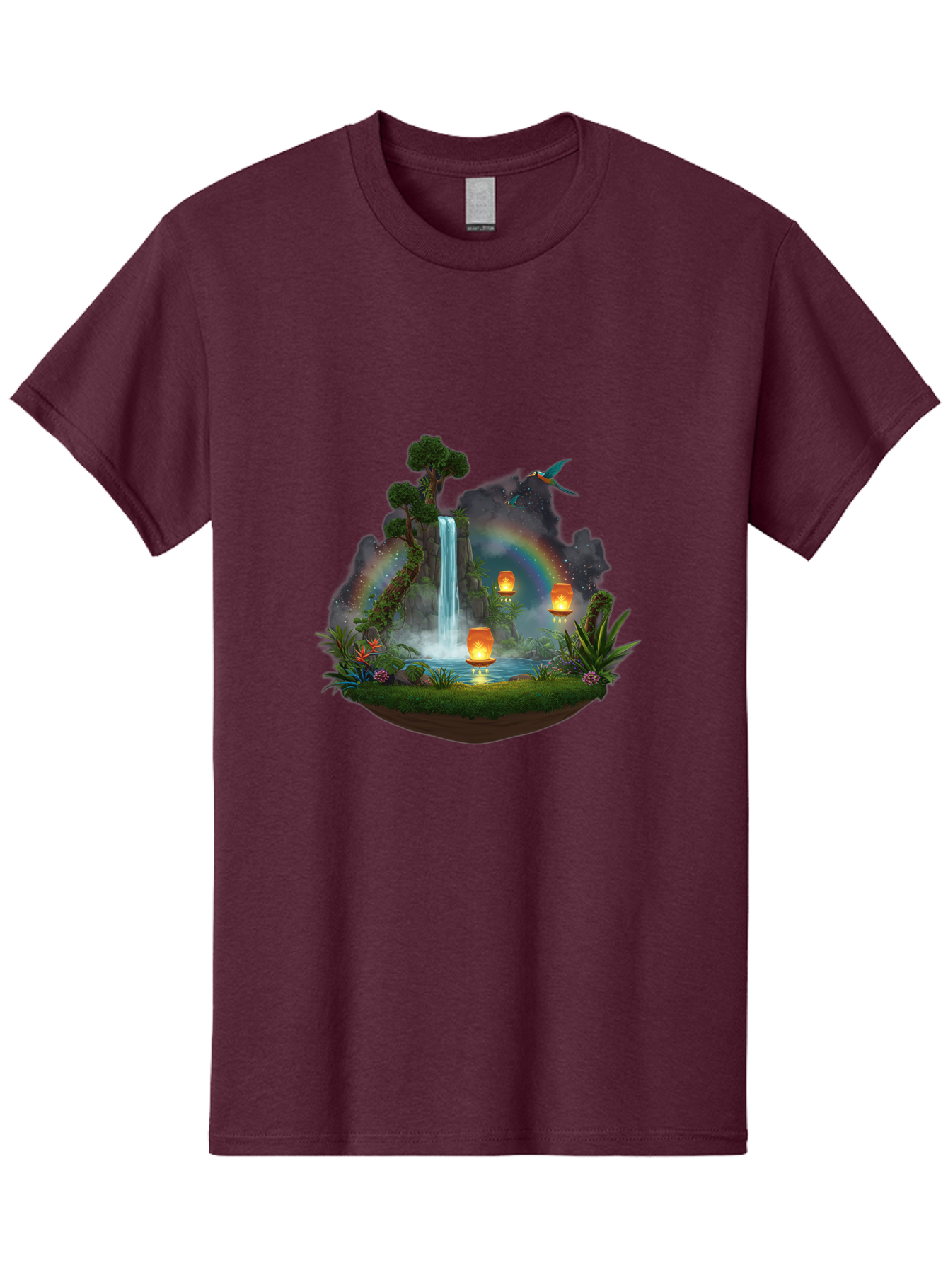 Waterfall-Scene Men'S Graphic Tee, 100% Cotton, Comfortable Casual Summer Wear, Machine Washable, Vintage Camera, Old Camera, Antique Camera, Black Camera, Classic Photography, Photography Equipment, Nostalgic Device, Film Camera, Camera Art Baj293 10