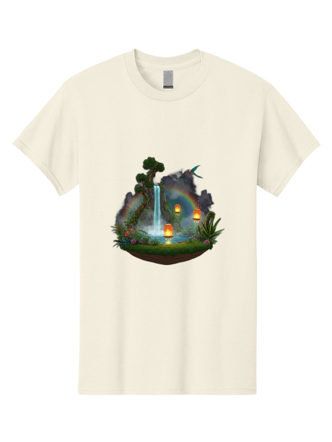 Waterfall-Scene Men'S Graphic Tee, 100% Cotton, Comfortable Casual Summer Wear, Machine Washable, Vintage Camera, Old Camera, Antique Camera, Black Camera, Classic Photography, Photography Equipment, Nostalgic Device, Film Camera, Camera Art Baj293 3