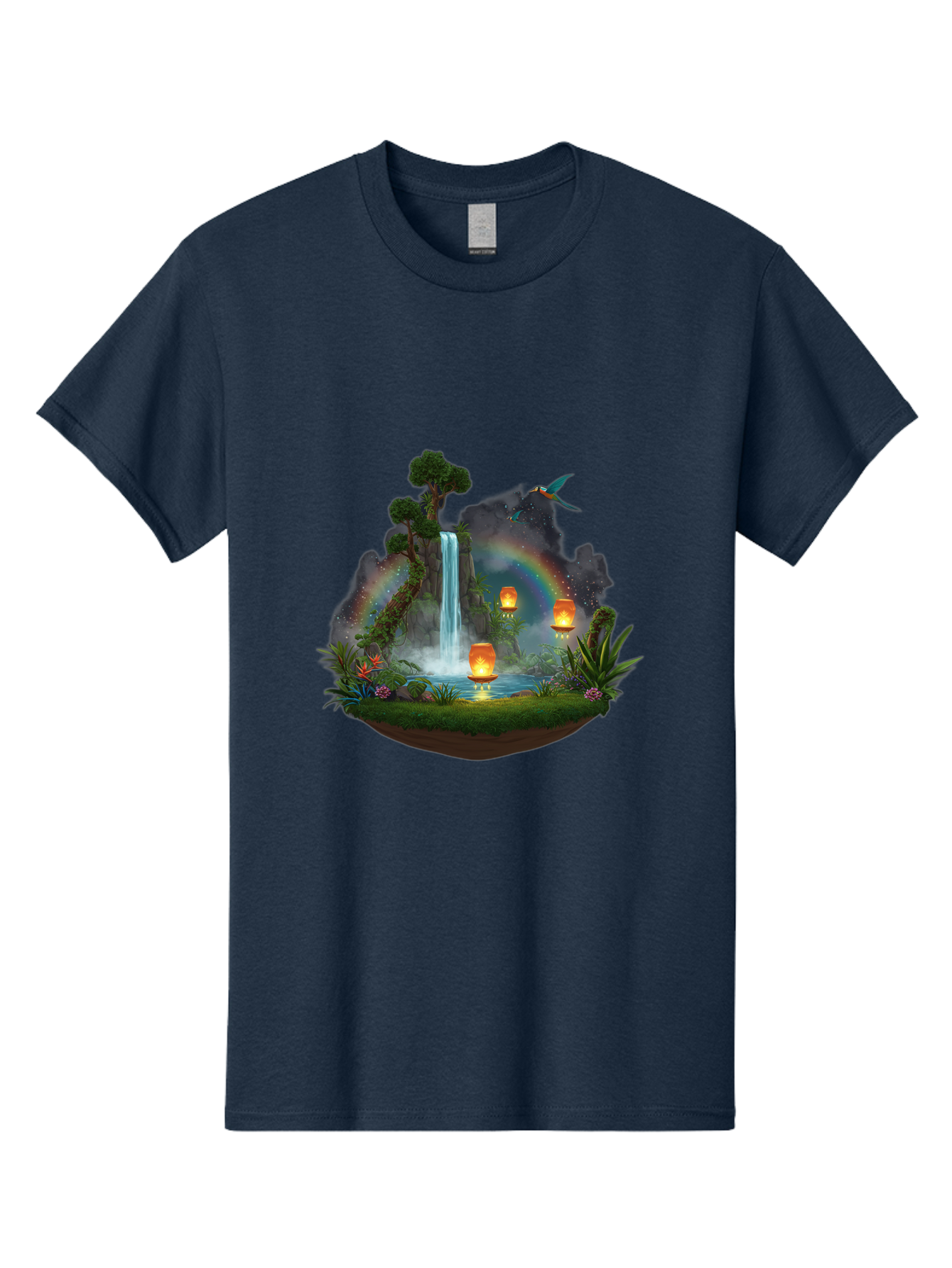 Waterfall-Scene Men'S Graphic Tee, 100% Cotton, Comfortable Casual Summer Wear, Machine Washable, Vintage Camera, Old Camera, Antique Camera, Black Camera, Classic Photography, Photography Equipment, Nostalgic Device, Film Camera, Camera Art Baj293 13