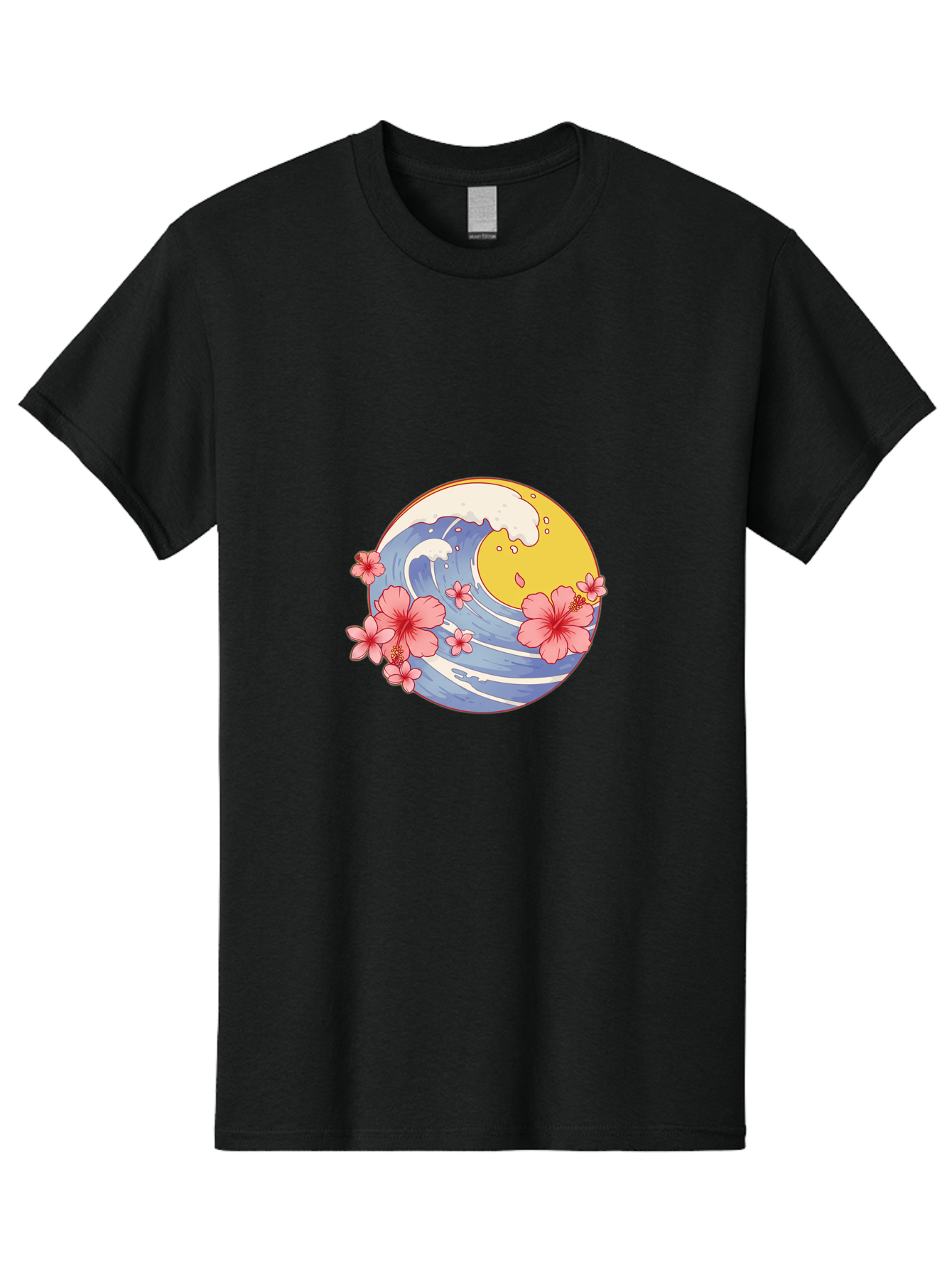 Wave-And-Cherry-Blossoms Men'S Graphic Tee, 100% Cotton, Comfortable Casual Summer Wear, Machine Washable, Vintage Camera, Old Camera, Antique Camera, Black Camera, Classic Photography, Photography Equipment, Nostalgic Device, Film Camera, Baj294 13