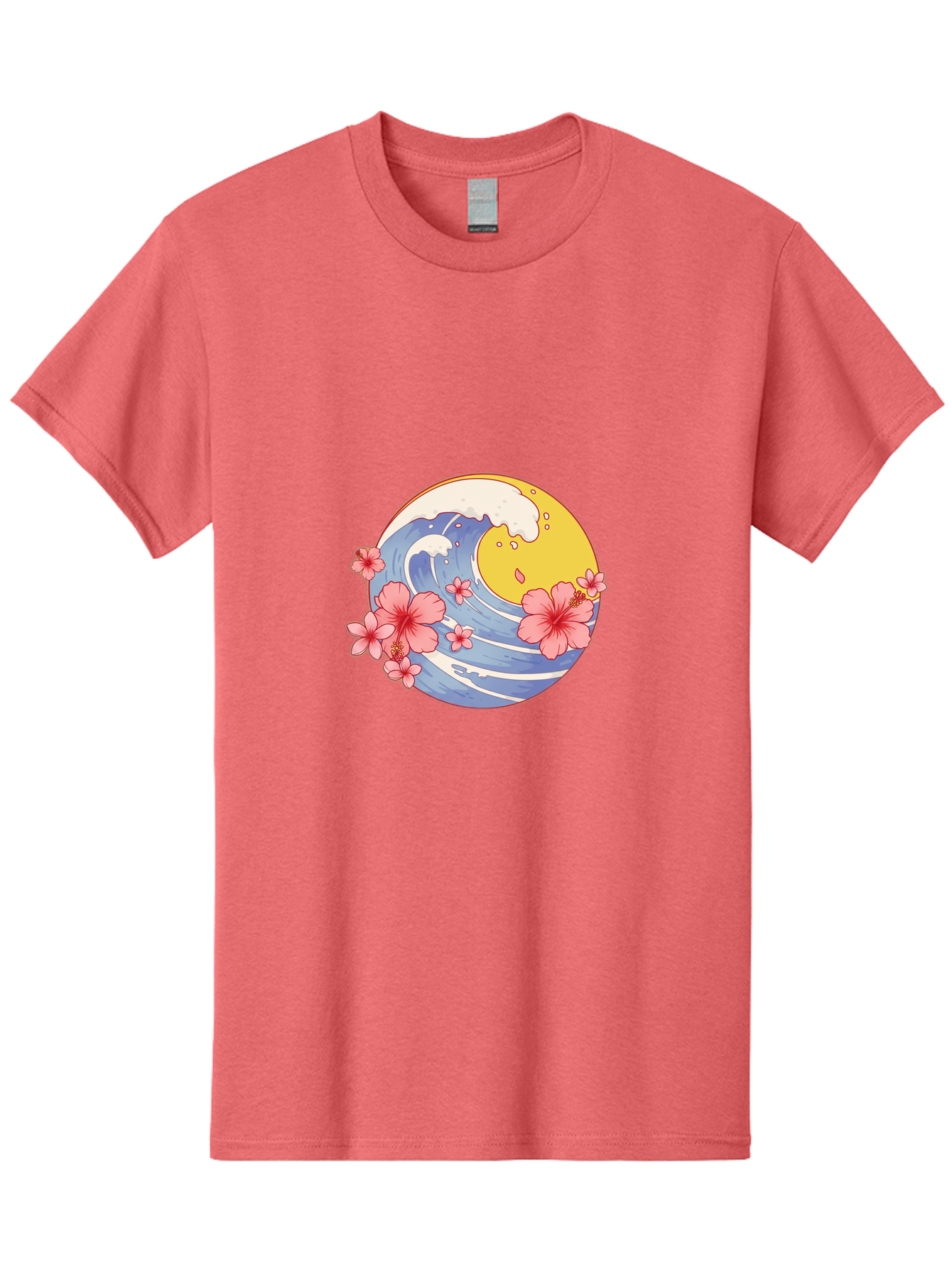 Wave-And-Cherry-Blossoms Men'S Graphic Tee, 100% Cotton, Comfortable Casual Summer Wear, Machine Washable, Vintage Camera, Old Camera, Antique Camera, Black Camera, Classic Photography, Photography Equipment, Nostalgic Device, Film Camera, Baj294 2