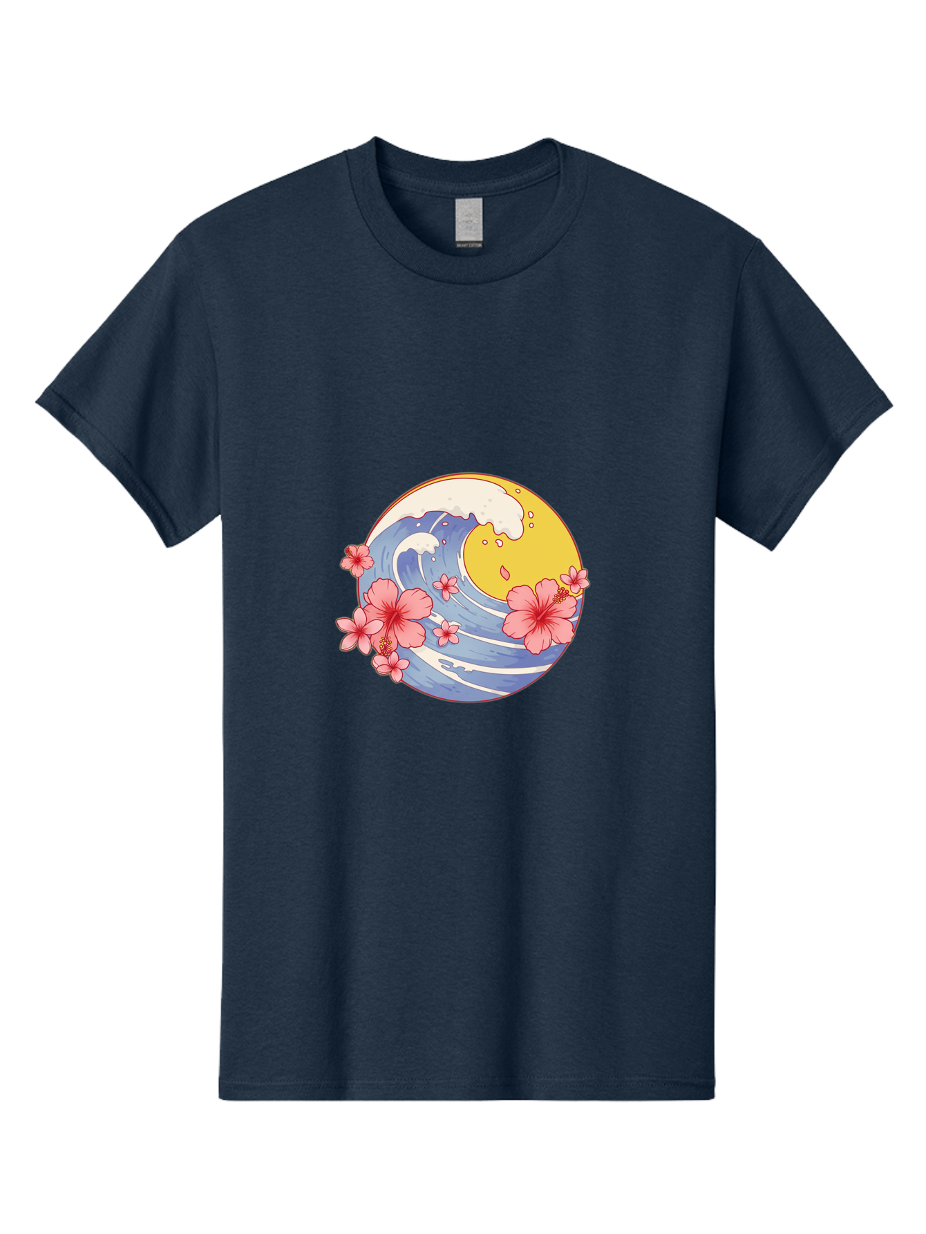 Wave-And-Cherry-Blossoms Men'S Graphic Tee, 100% Cotton, Comfortable Casual Summer Wear, Machine Washable, Vintage Camera, Old Camera, Antique Camera, Black Camera, Classic Photography, Photography Equipment, Nostalgic Device, Film Camera, Baj294 5