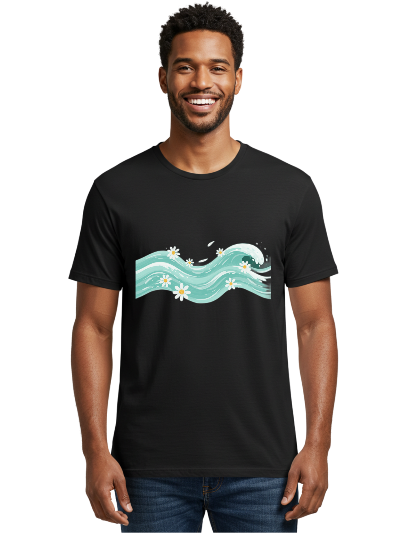 Waves-With-Daisies Men'S Graphic Tee, 100% Cotton, Comfortable Casual Summer Wear, Machine Washable, Vintage Camera, Old Camera, Antique Camera, Black Camera, Classic Photography, Photography Equipment, Nostalgic Device, Film Camera, Baj298 28