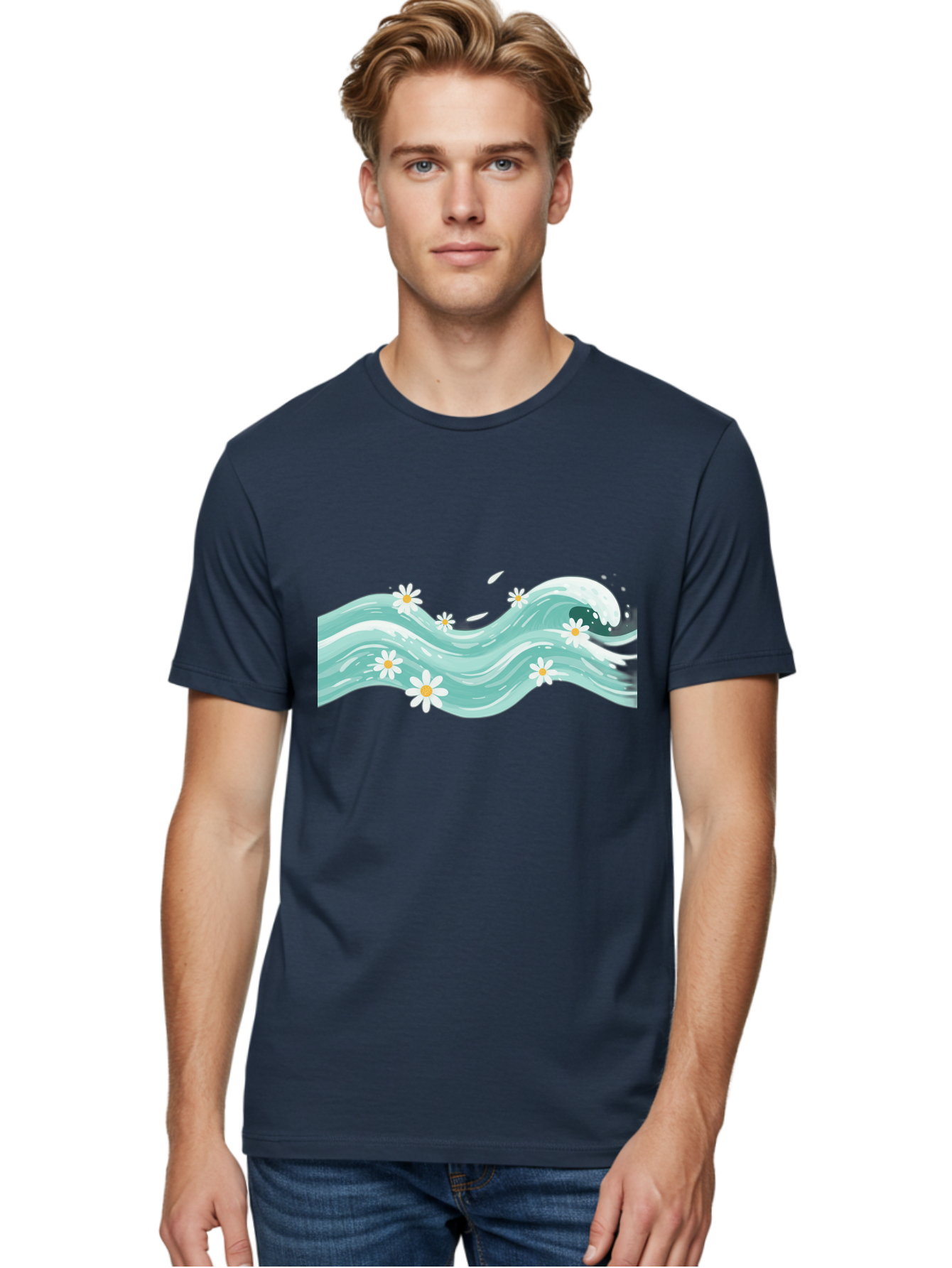 Waves-With-Daisies Men'S Graphic Tee, 100% Cotton, Comfortable Casual Summer Wear, Machine Washable, Vintage Camera, Old Camera, Antique Camera, Black Camera, Classic Photography, Photography Equipment, Nostalgic Device, Film Camera, Baj298 22