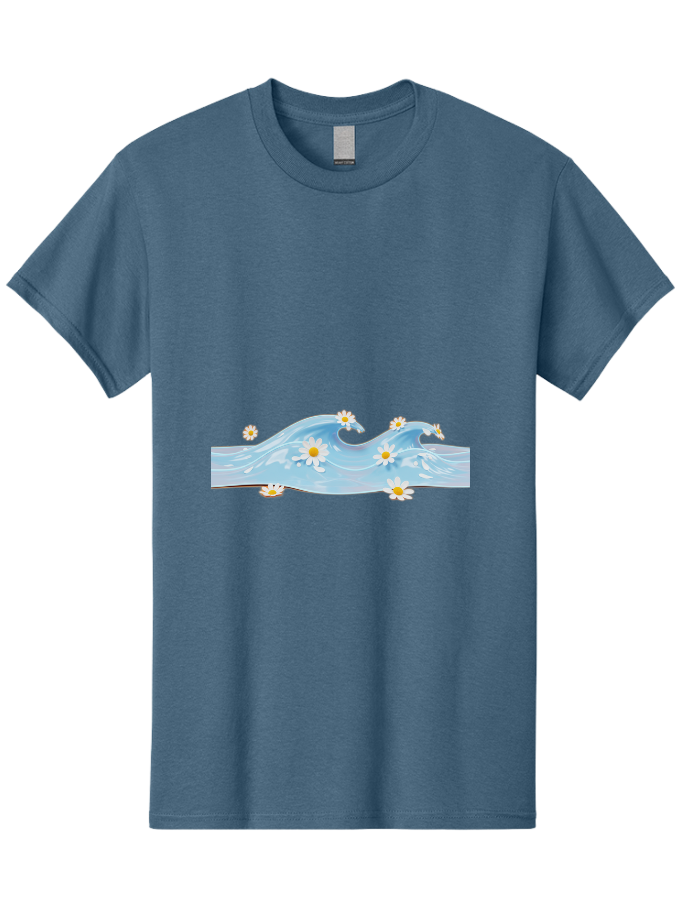 Wavy-Water-With-Daisies Men'S Graphic Tee, 100% Cotton, Comfortable Casual Summer Wear, Machine Washable, Vintage Camera, Old Camera, Antique Camera, Black Camera, Classic Photography, Photography Equipment, Nostalgic Device, Film Camera, Baj299 9