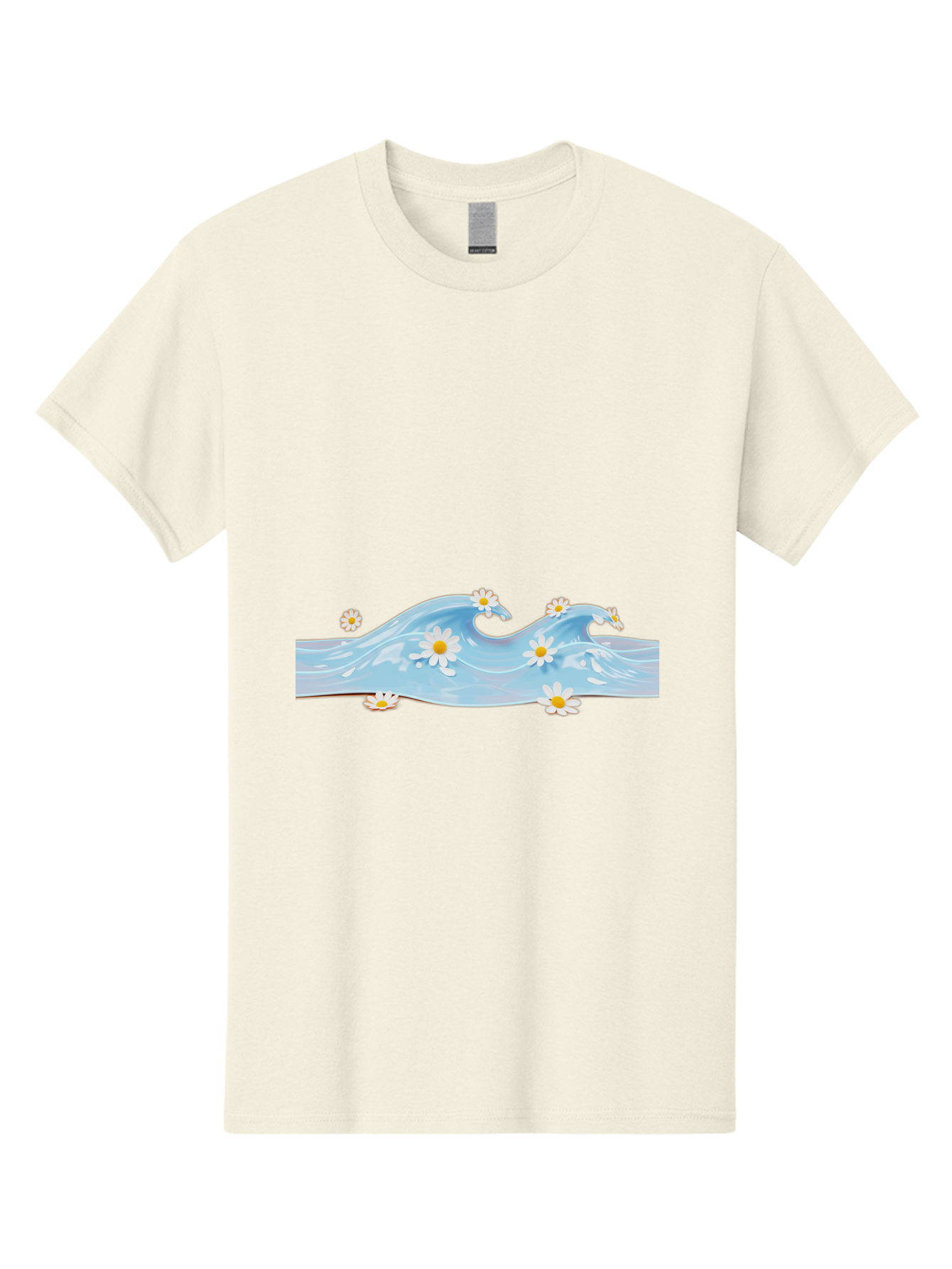 Wavy-Water-With-Daisies Men'S Graphic Tee, 100% Cotton, Comfortable Casual Summer Wear, Machine Washable, Vintage Camera, Old Camera, Antique Camera, Black Camera, Classic Photography, Photography Equipment, Nostalgic Device, Film Camera, Baj299 12