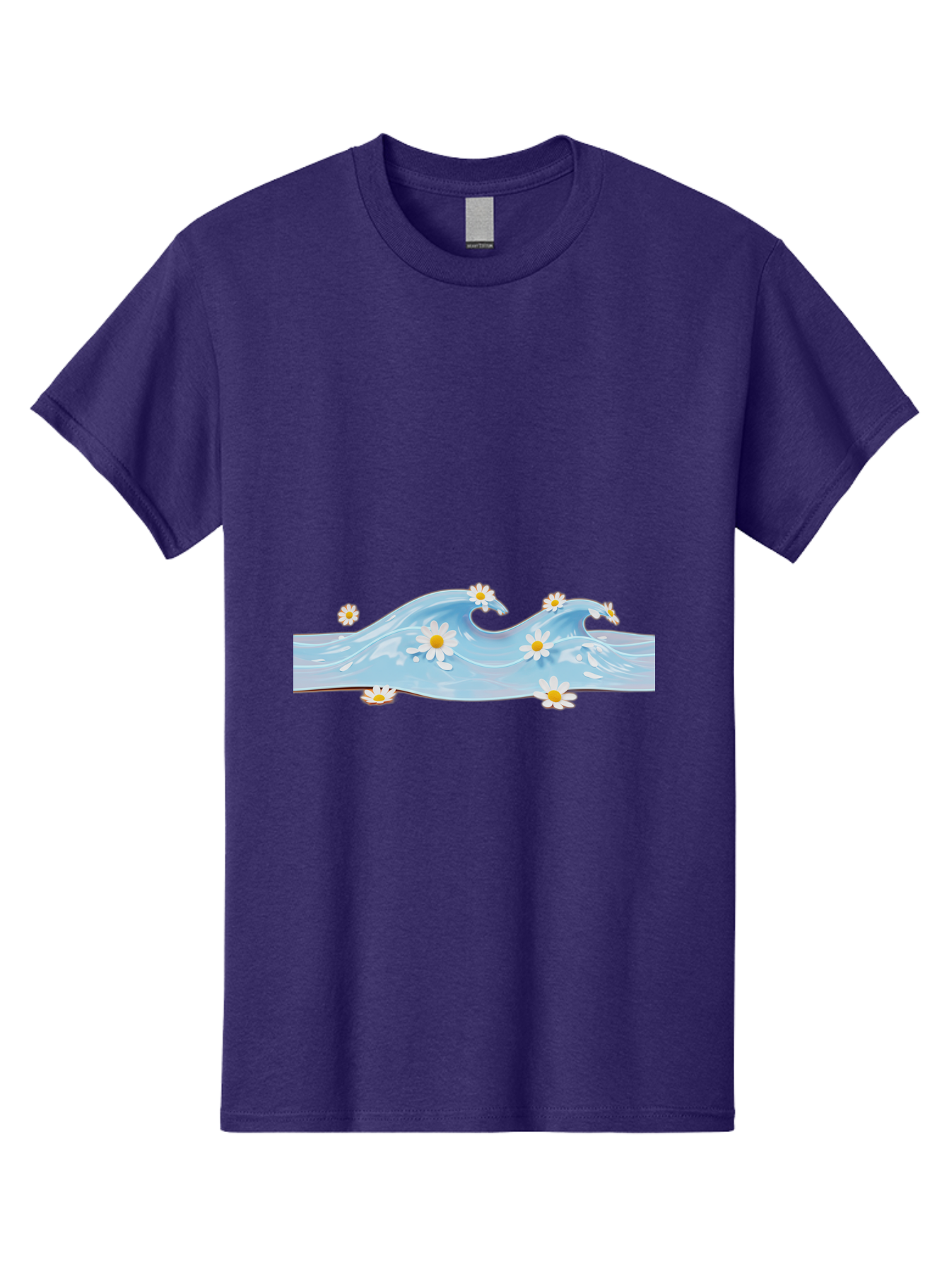 Wavy-Water-With-Daisies Men'S Graphic Tee, 100% Cotton, Comfortable Casual Summer Wear, Machine Washable, Vintage Camera, Old Camera, Antique Camera, Black Camera, Classic Photography, Photography Equipment, Nostalgic Device, Film Camera, Baj299 1