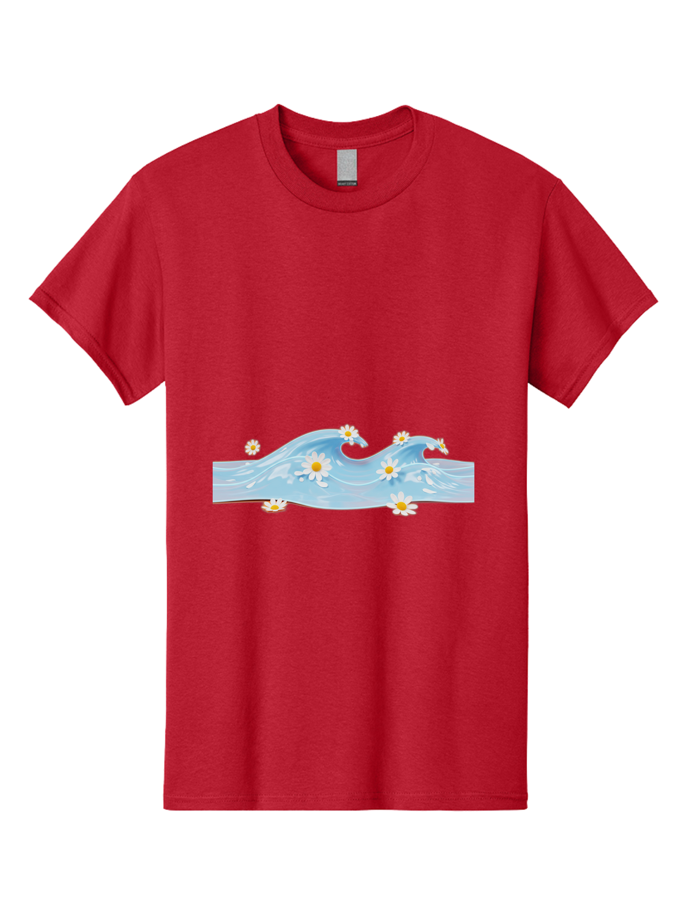 Wavy-Water-With-Daisies Men'S Graphic Tee, 100% Cotton, Comfortable Casual Summer Wear, Machine Washable, Vintage Camera, Old Camera, Antique Camera, Black Camera, Classic Photography, Photography Equipment, Nostalgic Device, Film Camera, Baj299 4