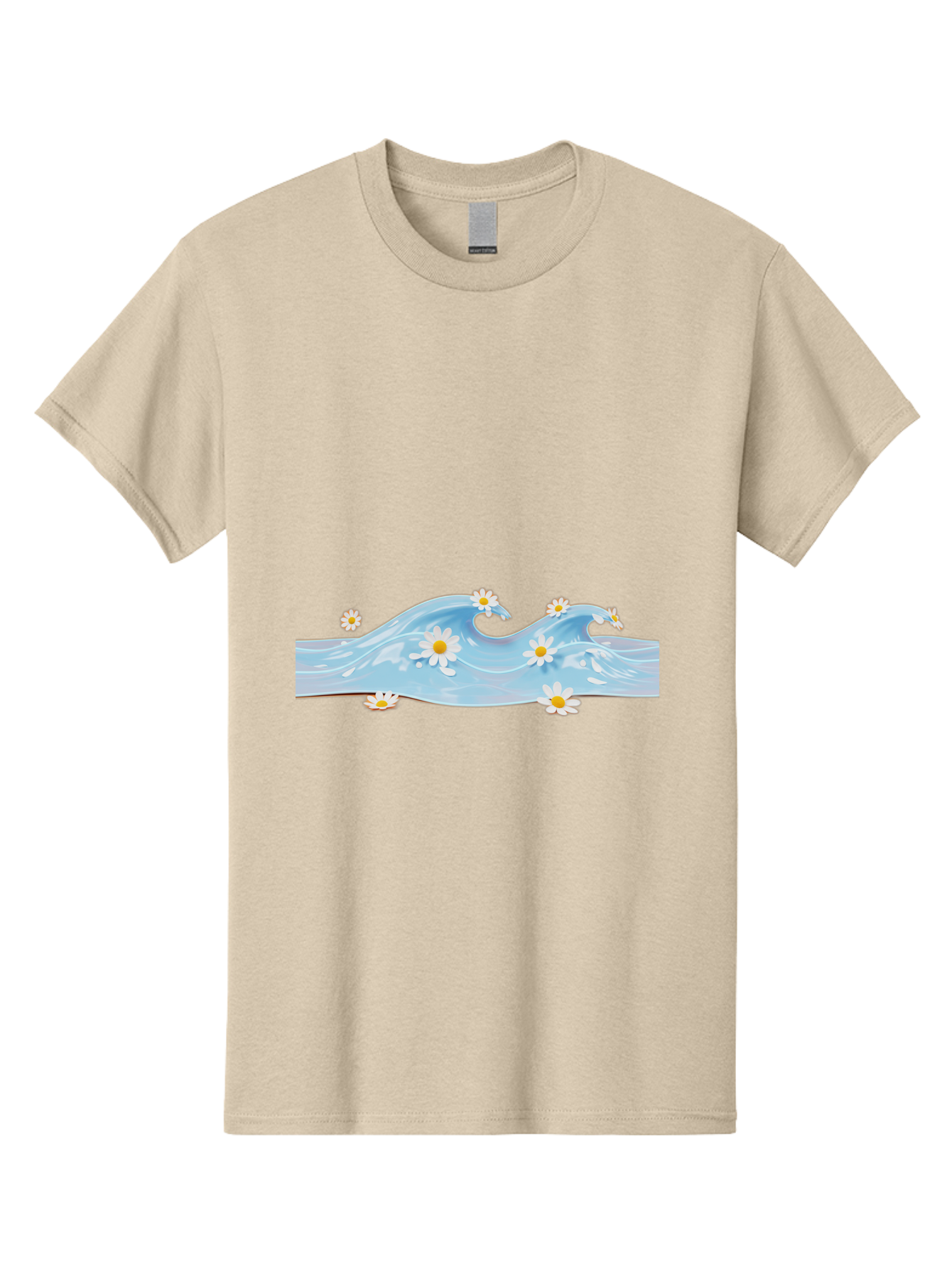 Wavy-Water-With-Daisies Men'S Graphic Tee, 100% Cotton, Comfortable Casual Summer Wear, Machine Washable, Vintage Camera, Old Camera, Antique Camera, Black Camera, Classic Photography, Photography Equipment, Nostalgic Device, Film Camera, Baj299 8
