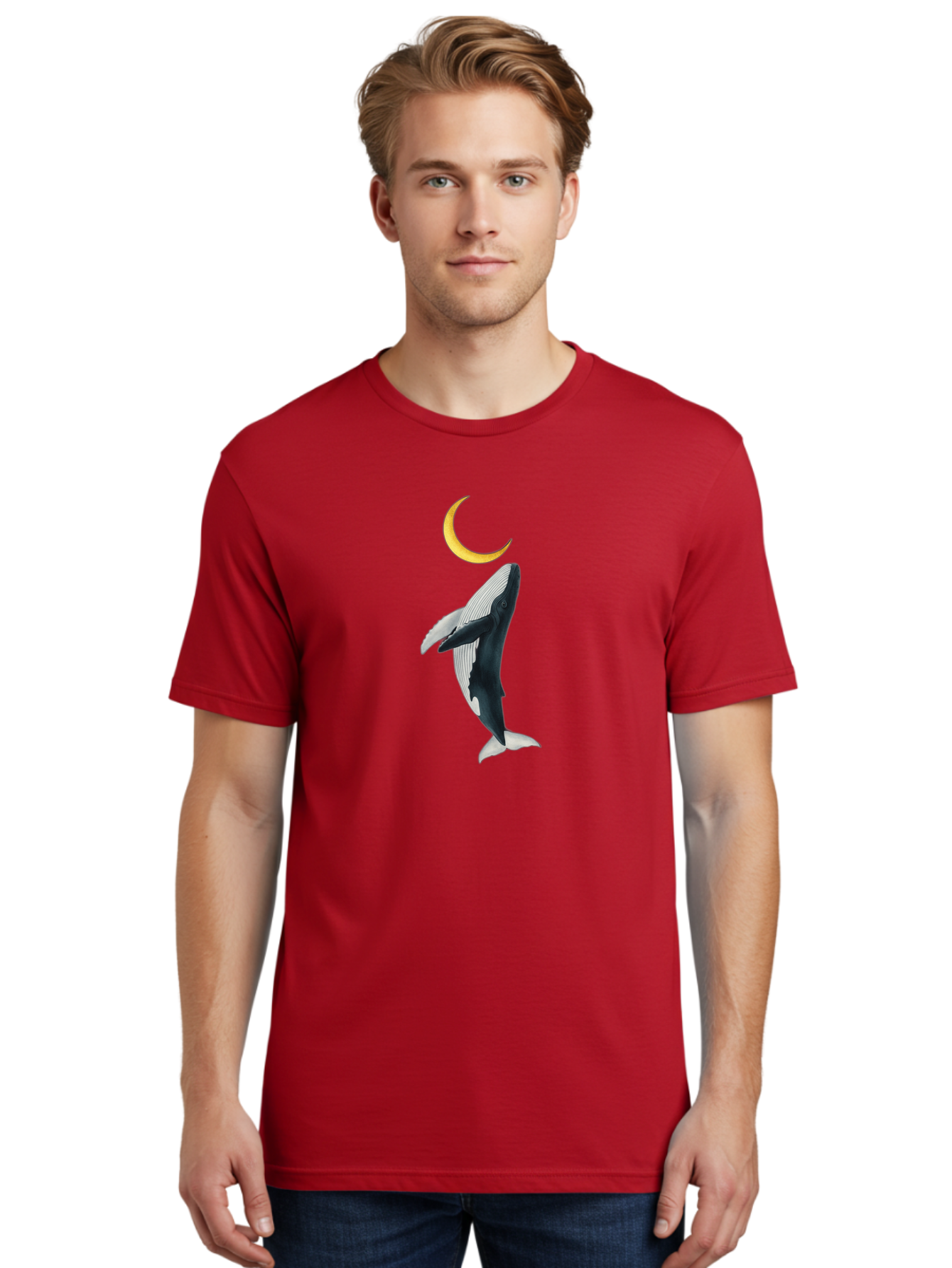 Whale-And-Crescent-Moon Men'S Graphic Tee, 100% Cotton, Comfortable Casual Summer Wear, Machine Washable, Vintage Camera, Old Camera, Antique Camera, Black Camera, Classic Photography, Photography Equipment, Nostalgic Device, Film Camera, Baj300 17