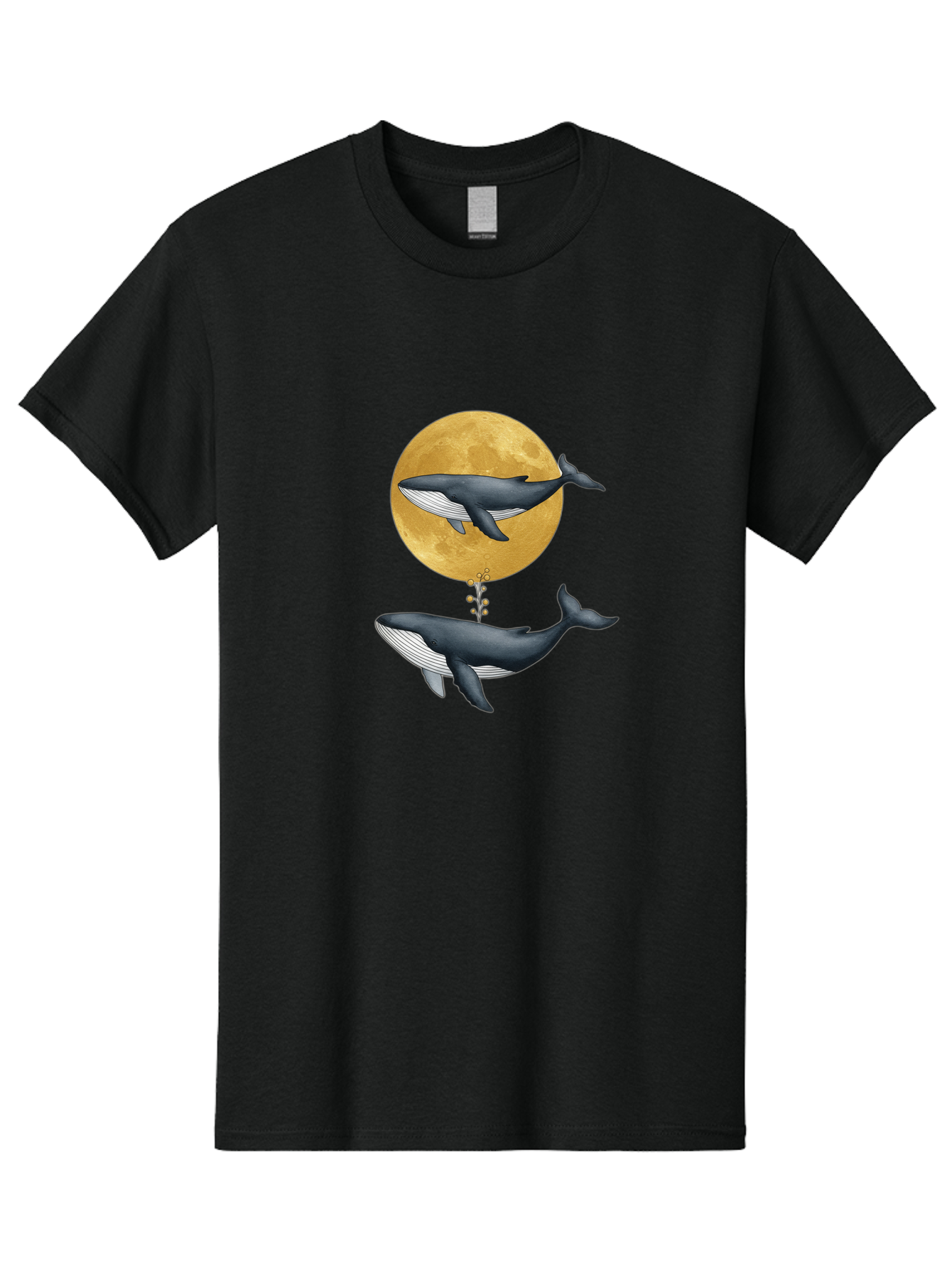 Whales-And-Moon-1 Men'S Graphic Tee, 100% Cotton, Comfortable Casual Summer Wear, Machine Washable, Vintage Camera, Old Camera, Antique Camera, Black Camera, Classic Photography, Photography Equipment, Nostalgic Device, Film Camera, Camera Art Baj303 17