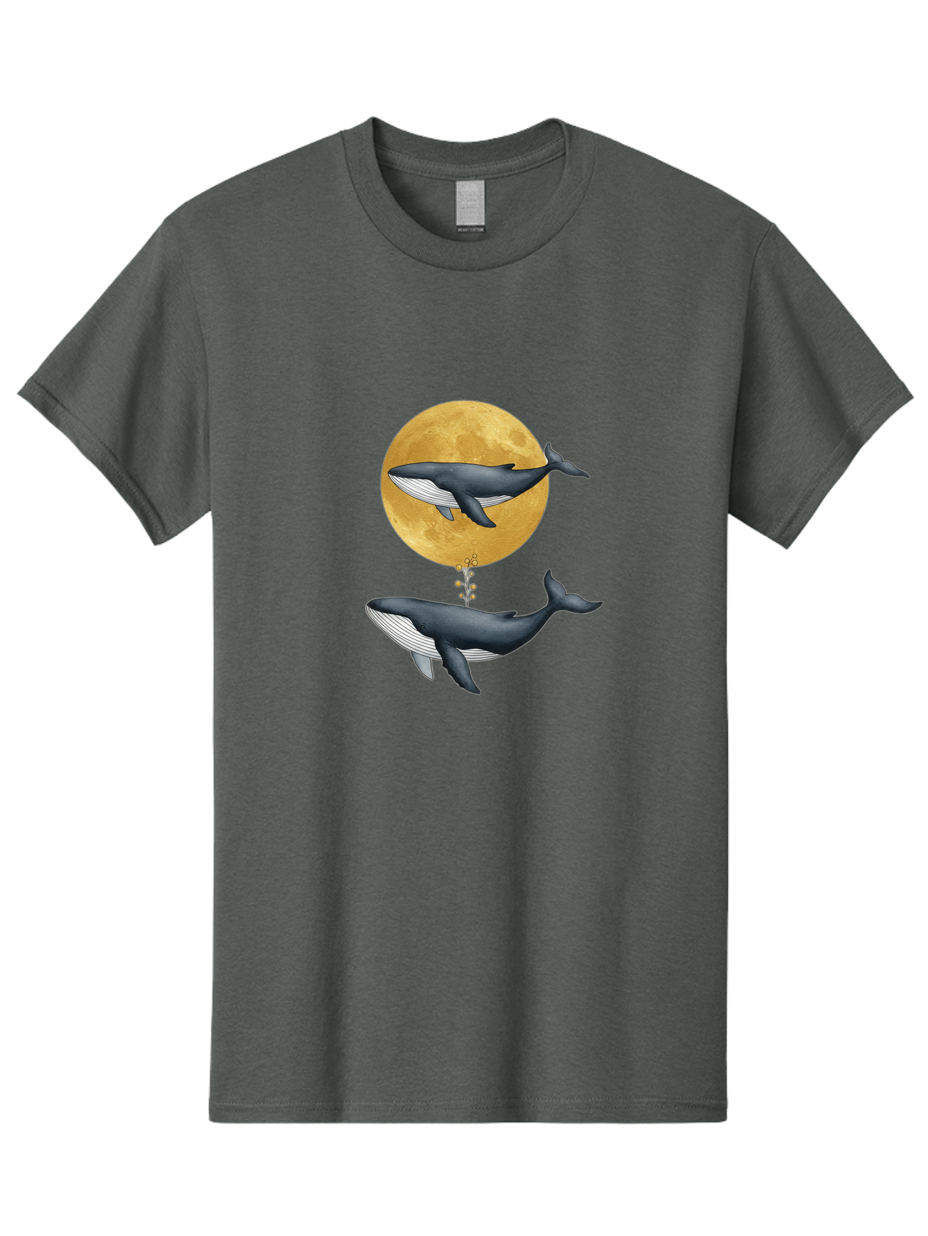 Whales-And-Moon-1 Men'S Graphic Tee, 100% Cotton, Comfortable Casual Summer Wear, Machine Washable, Vintage Camera, Old Camera, Antique Camera, Black Camera, Classic Photography, Photography Equipment, Nostalgic Device, Film Camera, Camera Art Baj303 1